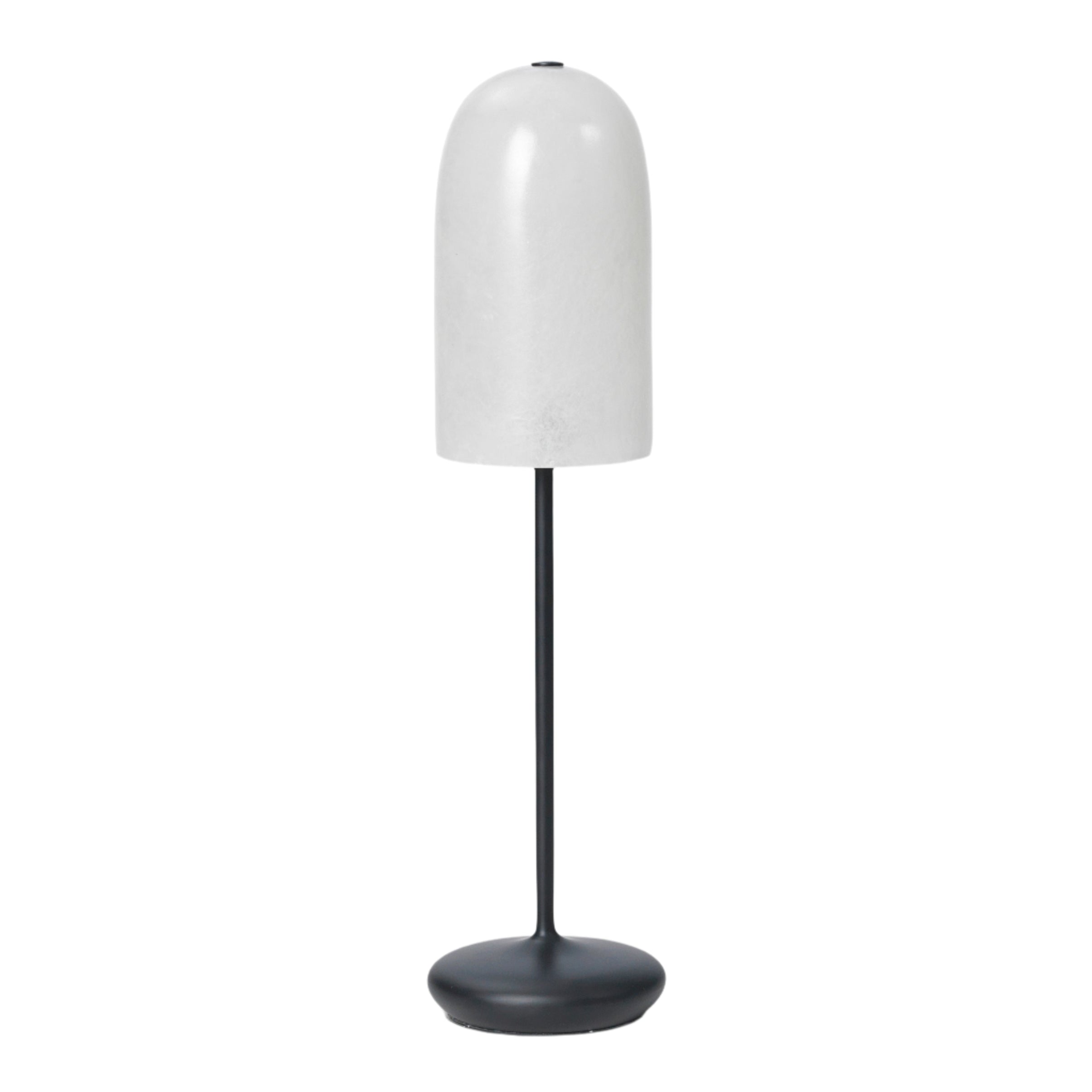 Table lamp GRY white shade with black base