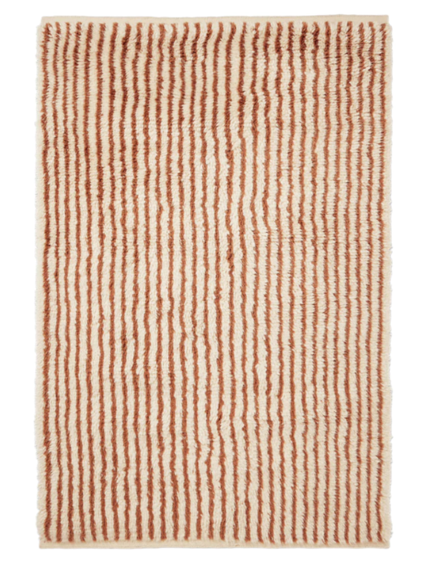 KAMI KNOTTED rug rust brown with beige