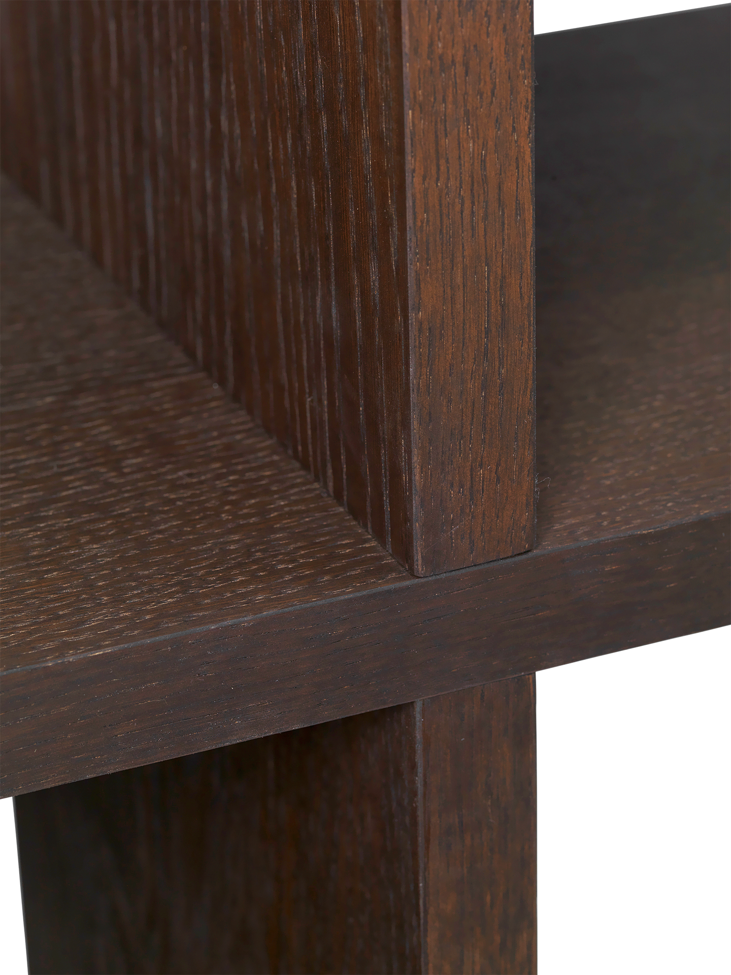 Dark oak wood bookcase