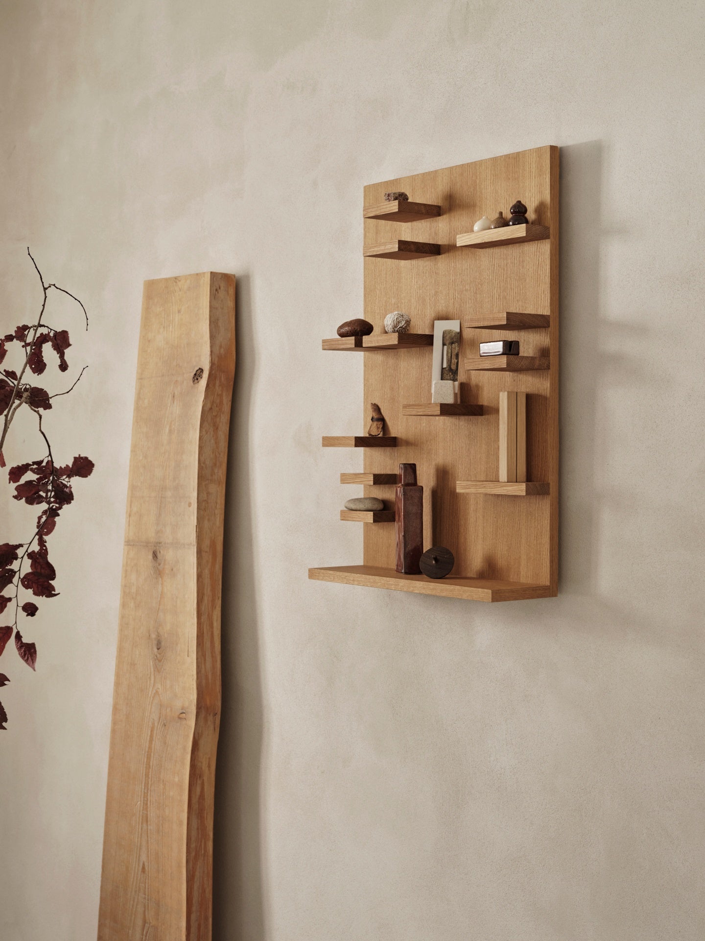 PARADE SHELF hanging shelf, oiled oak