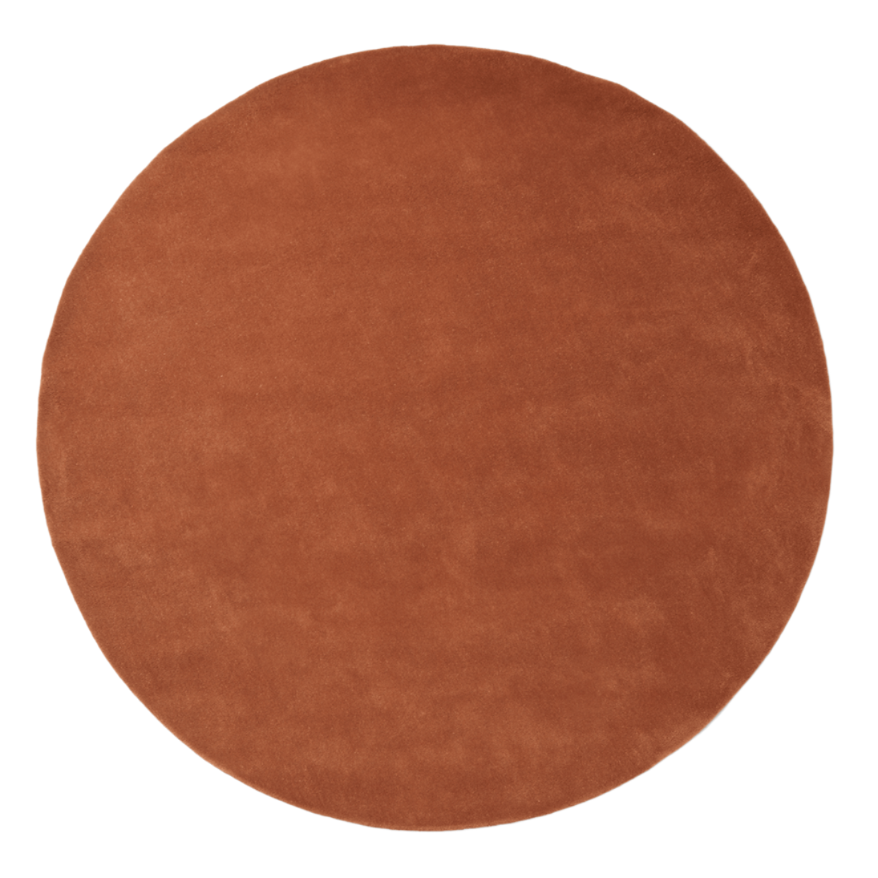 Round rug STILLE rusty brown
