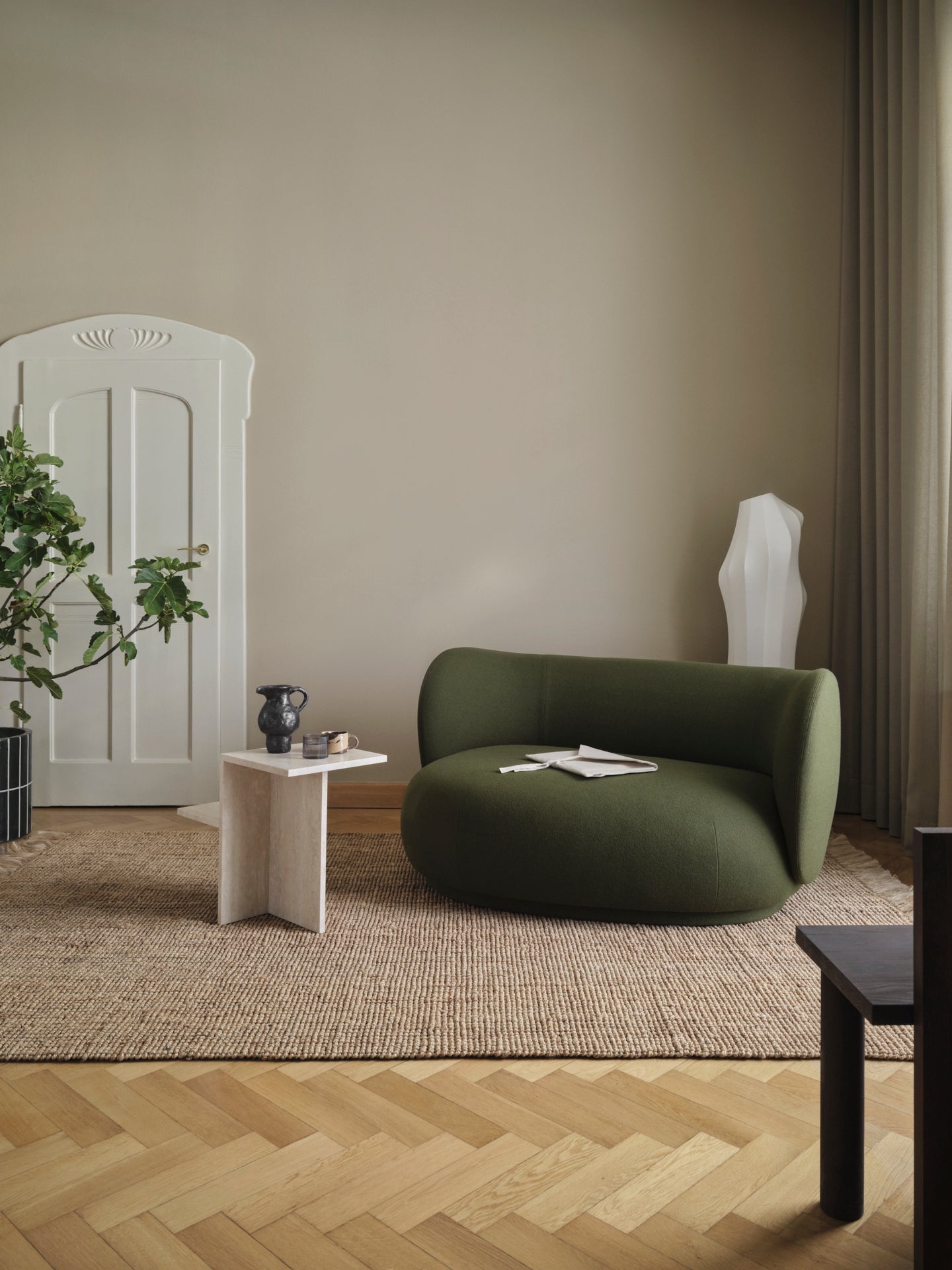 RICO -Kurve links -Sofa -Sofa gepolstert