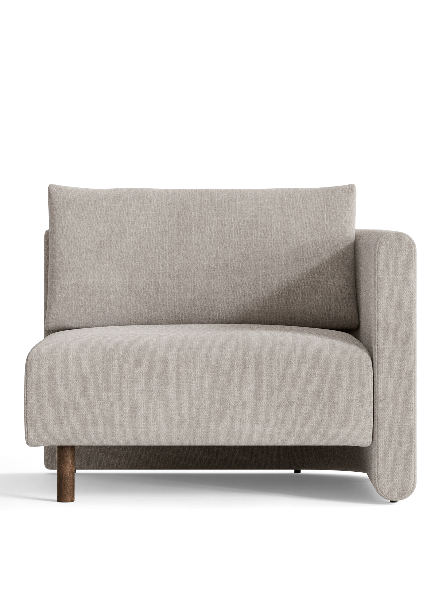 Dase modulares Sofa - rechtses Handbaum -Baumwollwäsche Beige