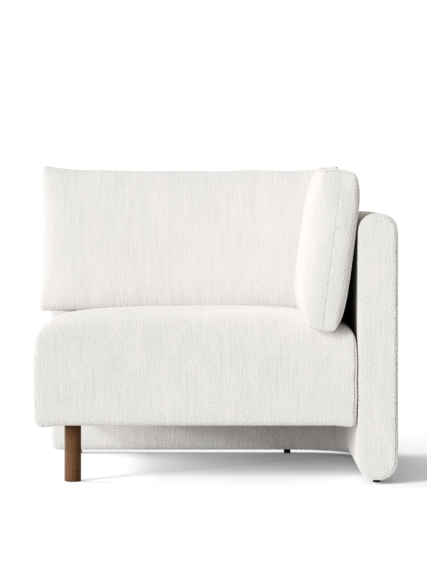 Dase modulares Sofa - Bouclé Eckelement gebrochen weiß
