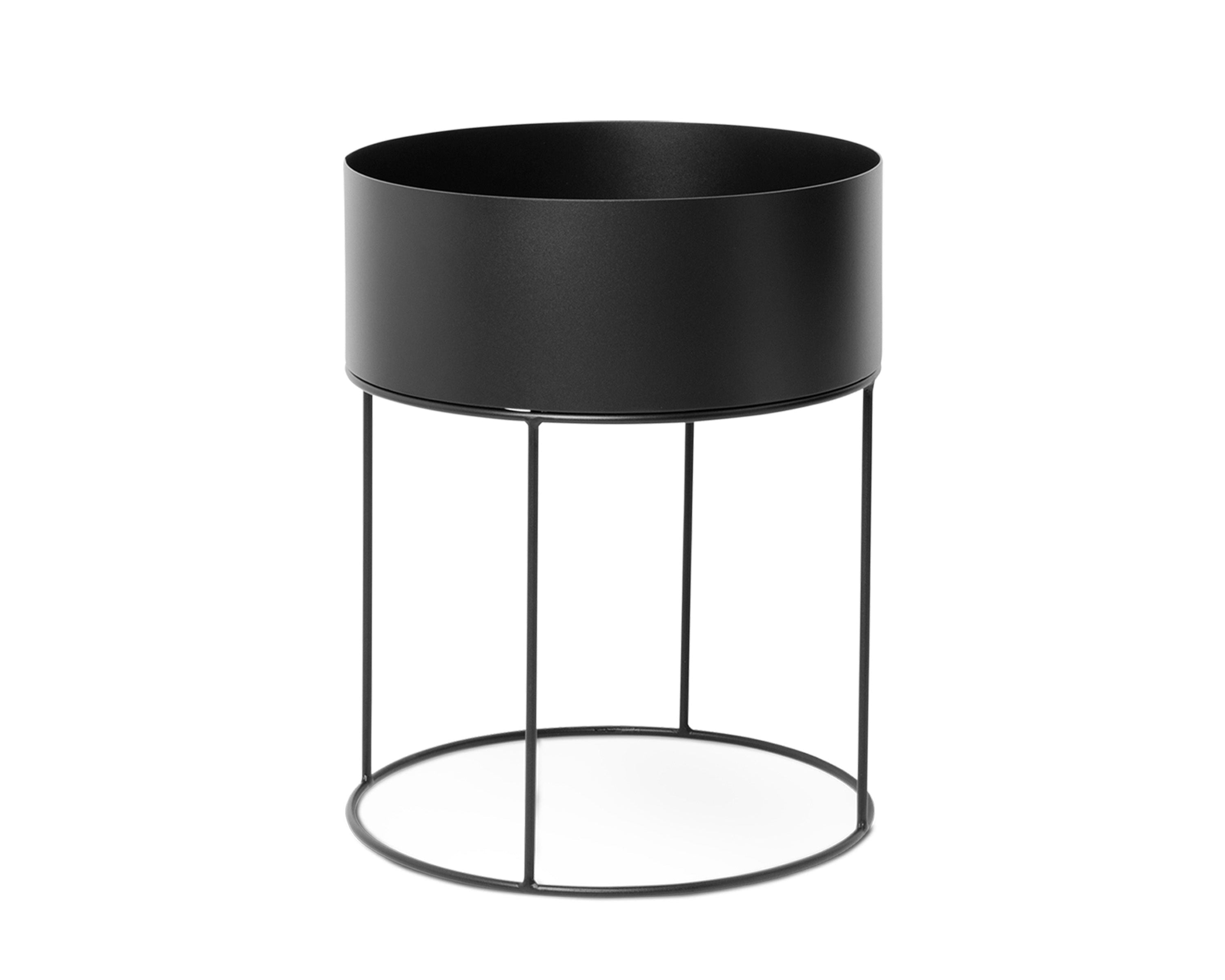 Round planter PLANT BOX ROUND black