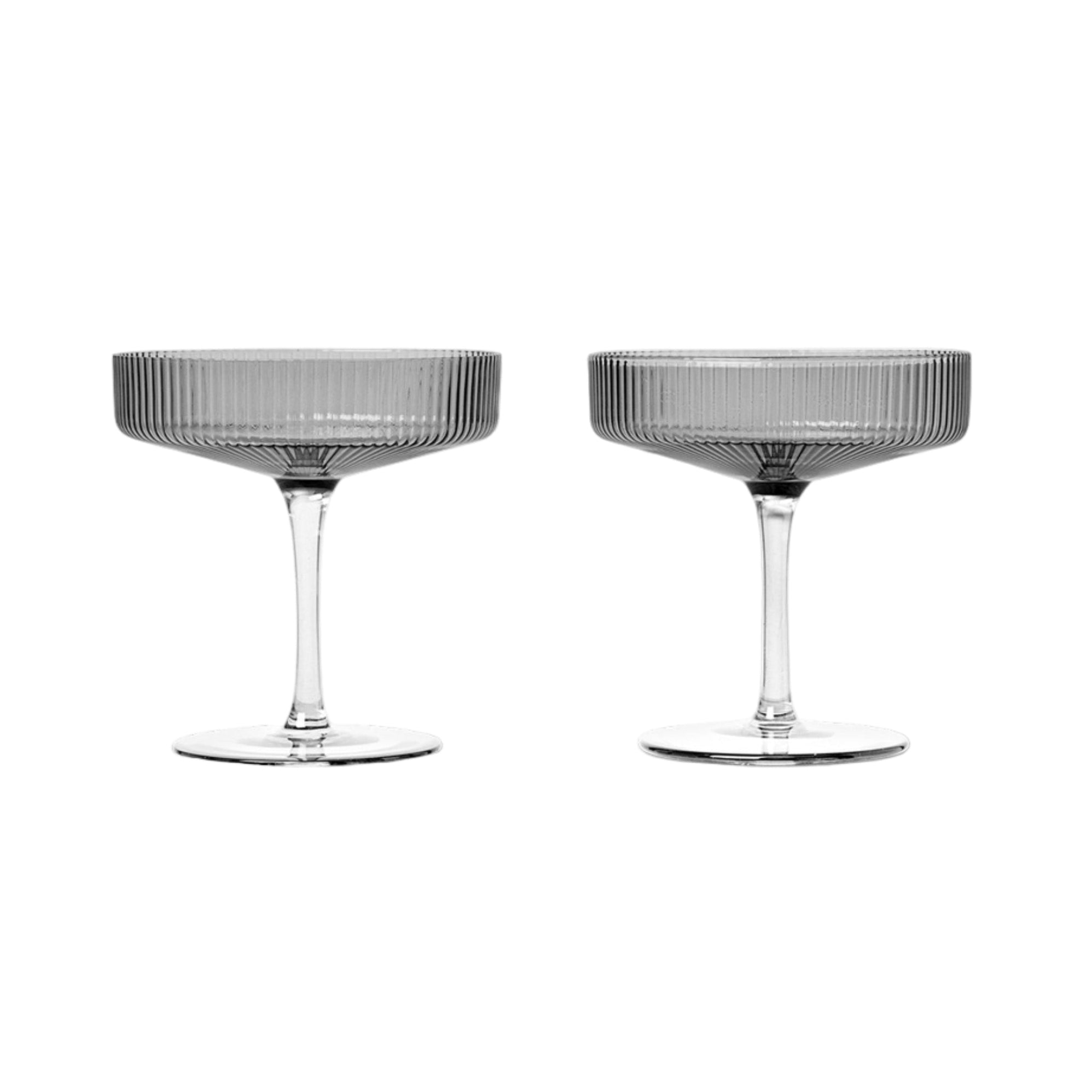 Zestaw kieliszków do szampana RIPPLE SAUCERS dymione szkło