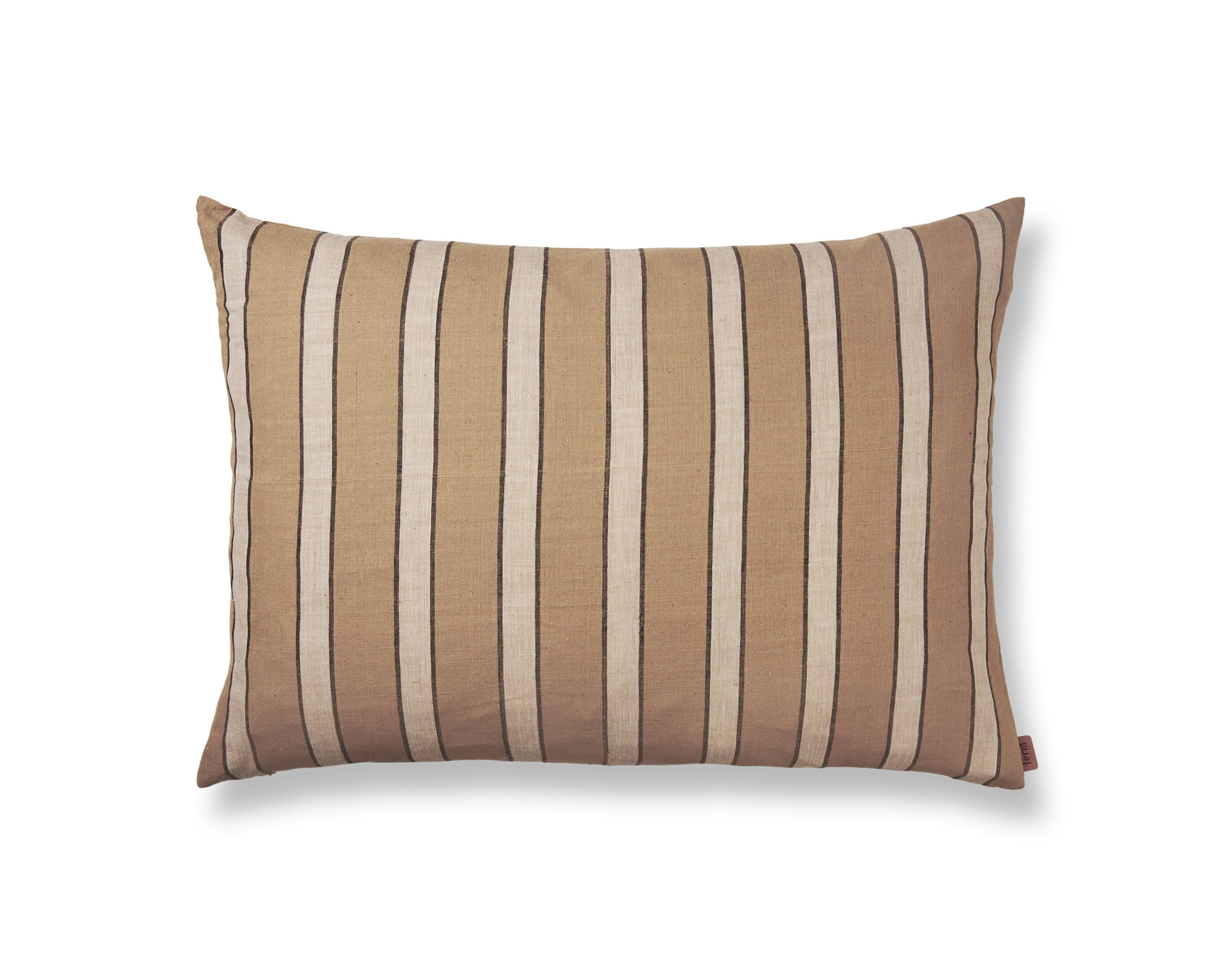 Decorative Pillow RECTANGLE BROWN COTTON STRIPE brown stripes