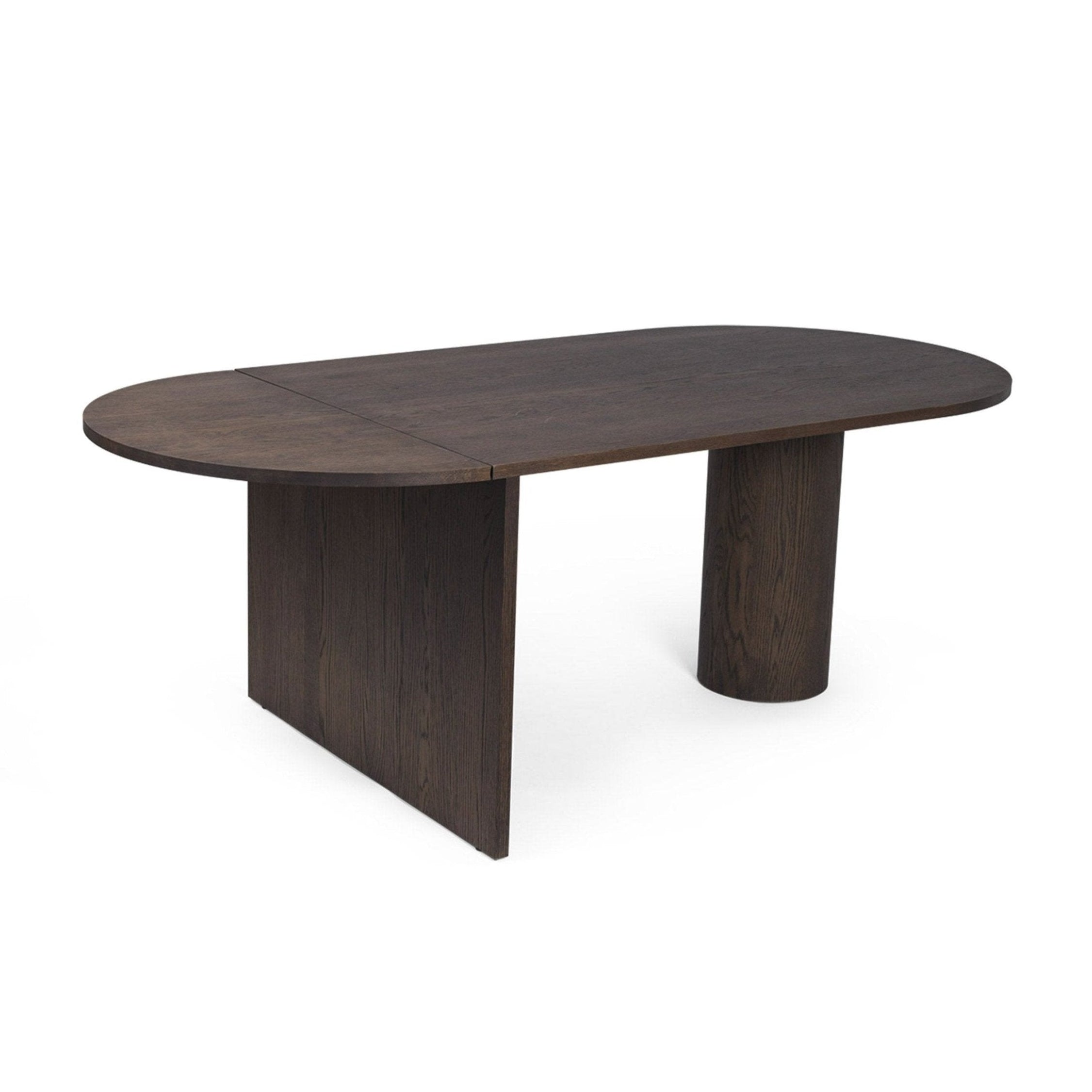 Dark oak wood table