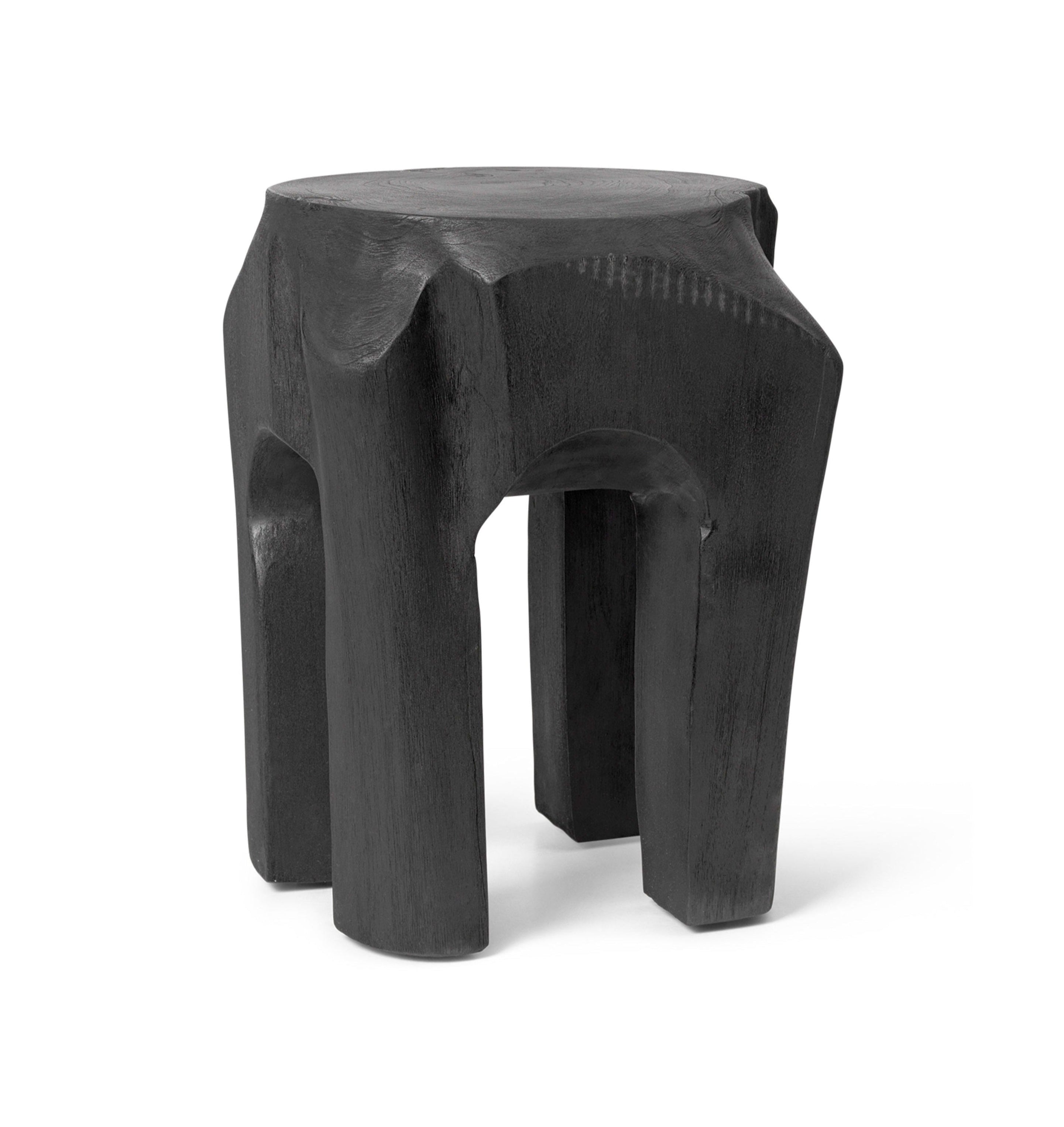 ROOT stool with black teak tree roots