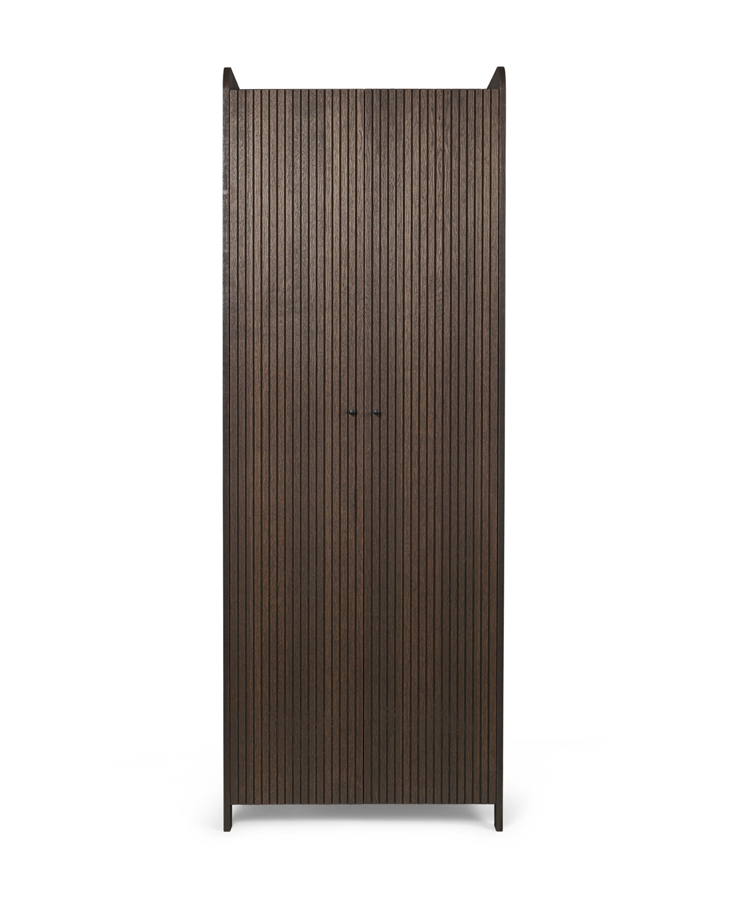 SILL CUPBOARD TALL 2-türiger Kleiderschrank, dunkelbraunes Eichenfurnier