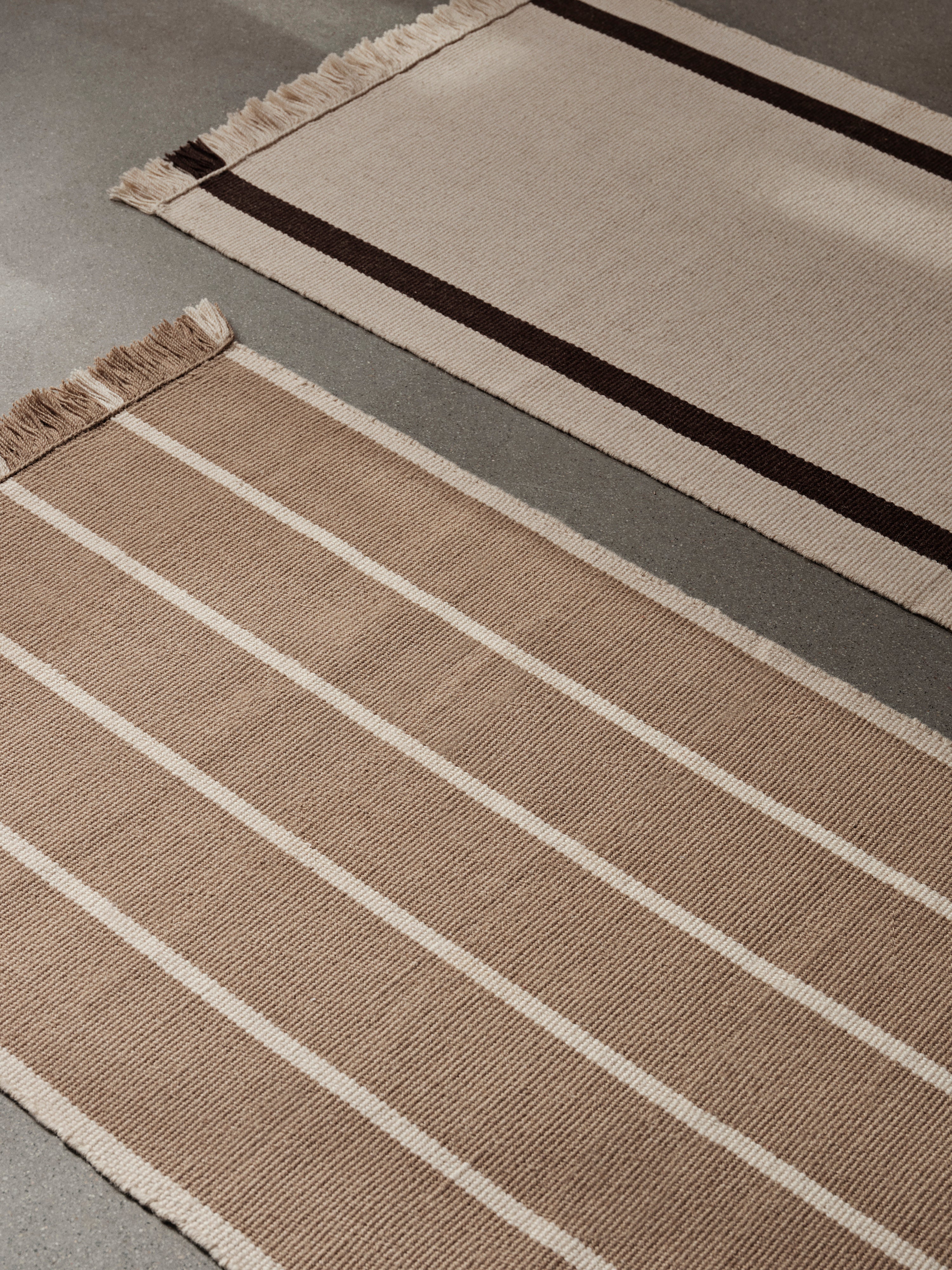 CALM KELIM cream runner with brown
