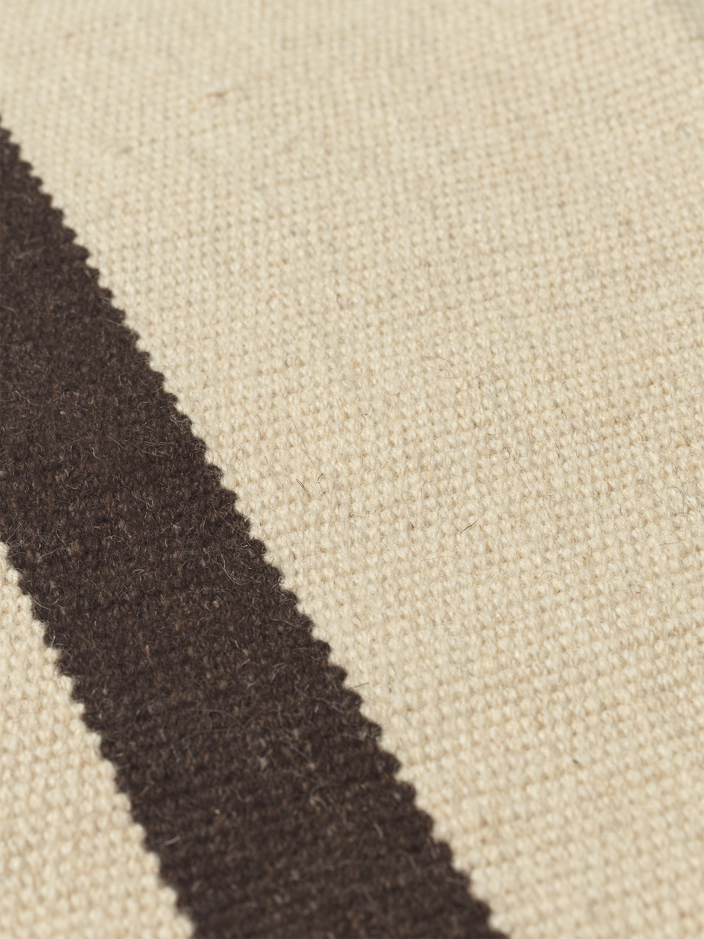 CALM KELIM cream runner with brown