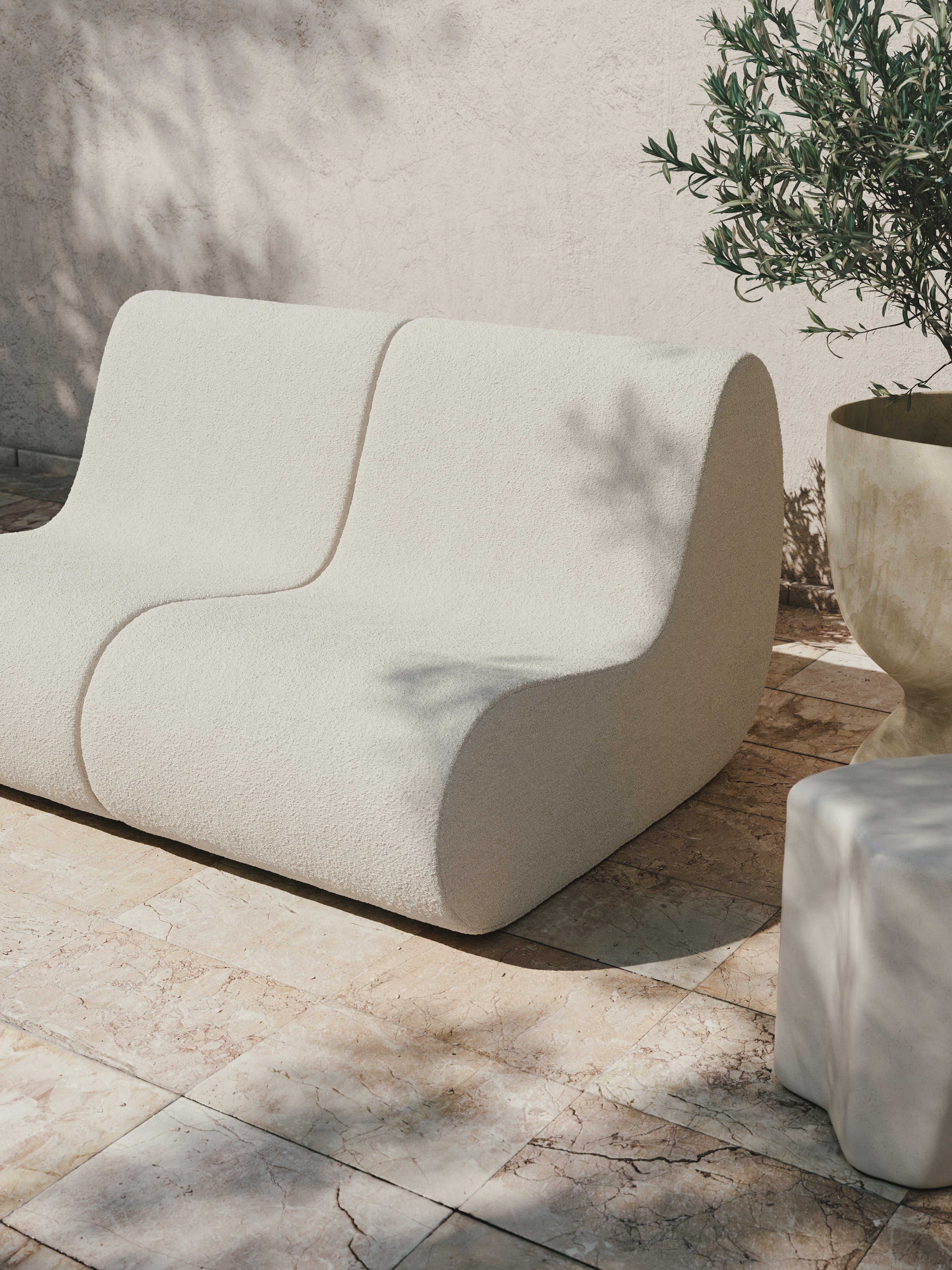 Modular sofa outer Roula broken white