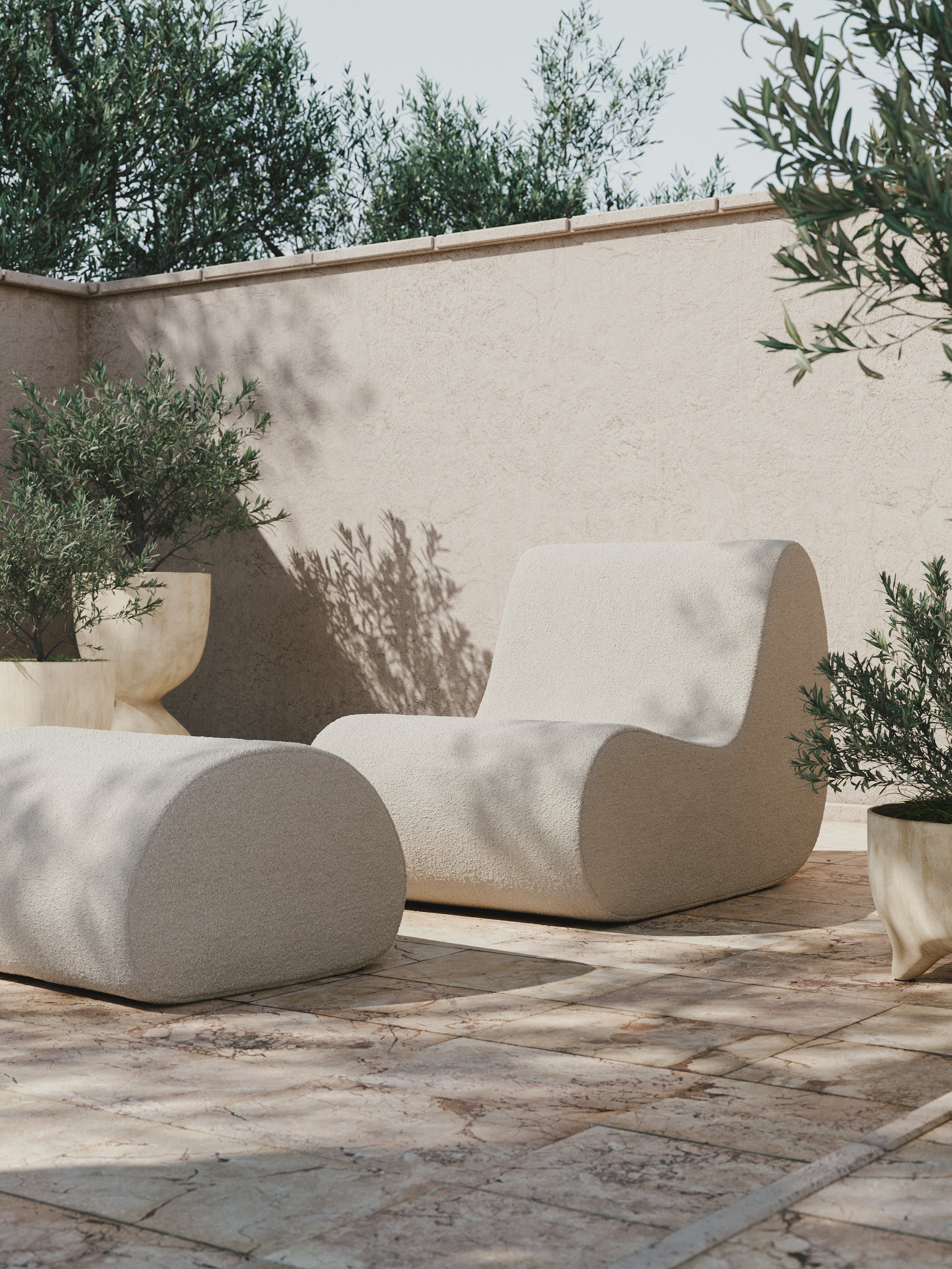 Modular sofa outer Roula broken white