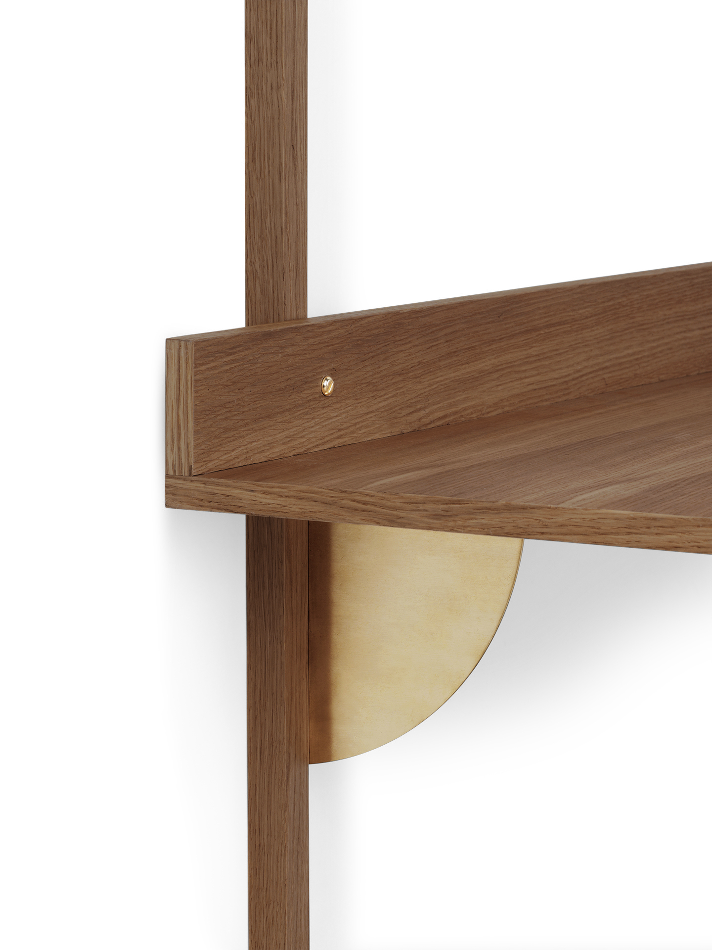 SECTOR DESK wall-mounted desk in smoked oak