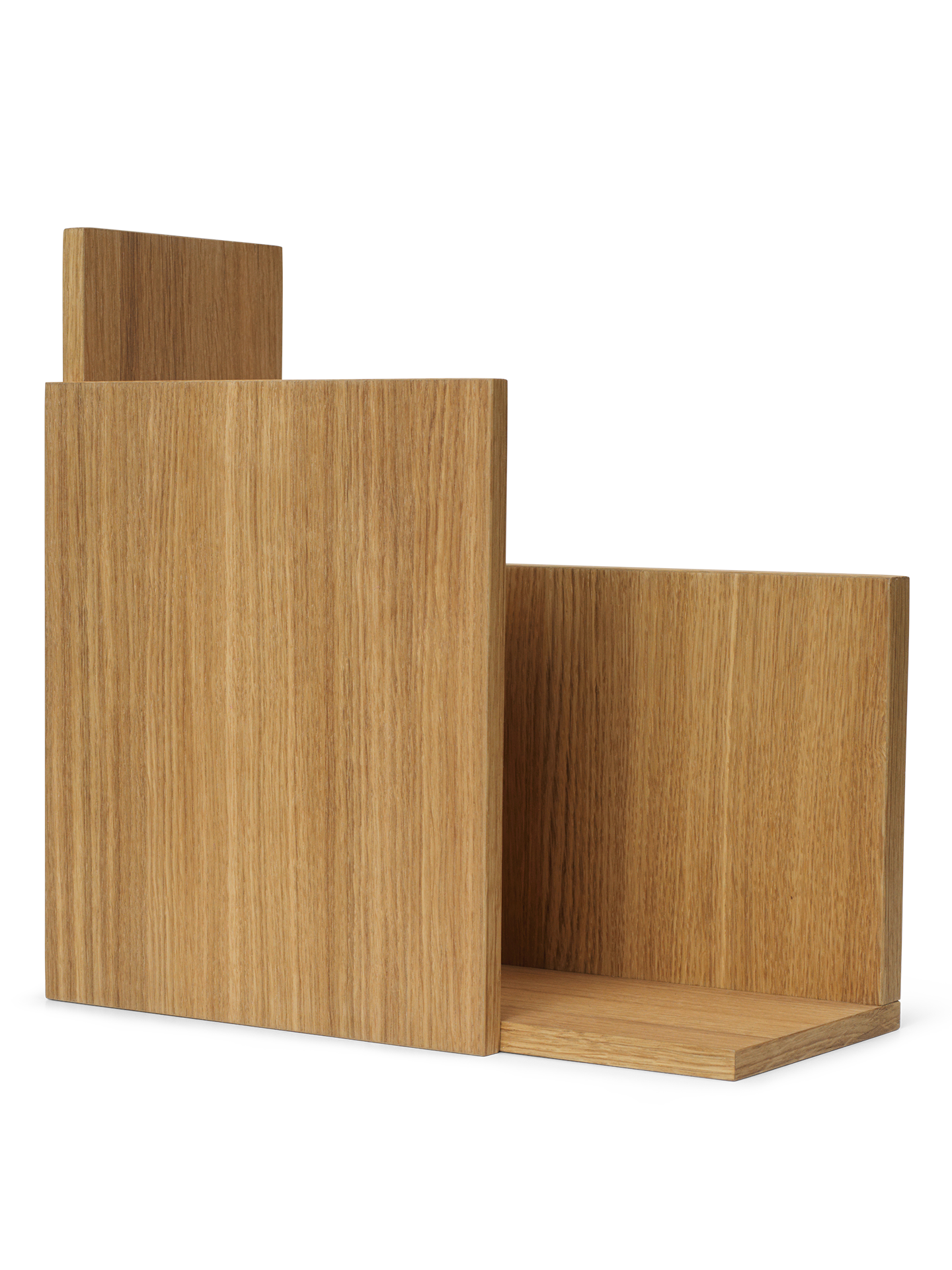 STAGGER SQUARE hanging shelf, oiled oak plywood