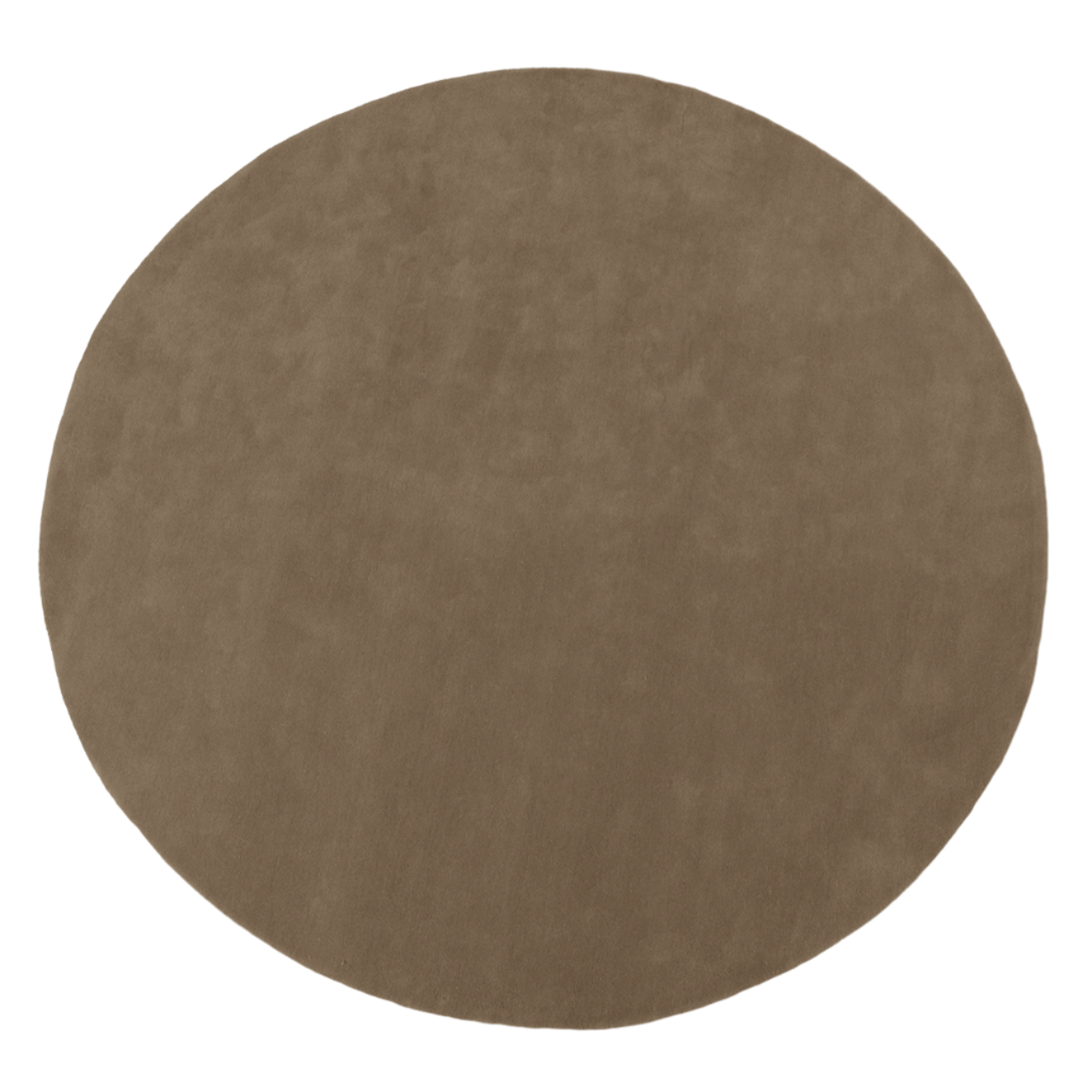Round rug STILLE in ash brown