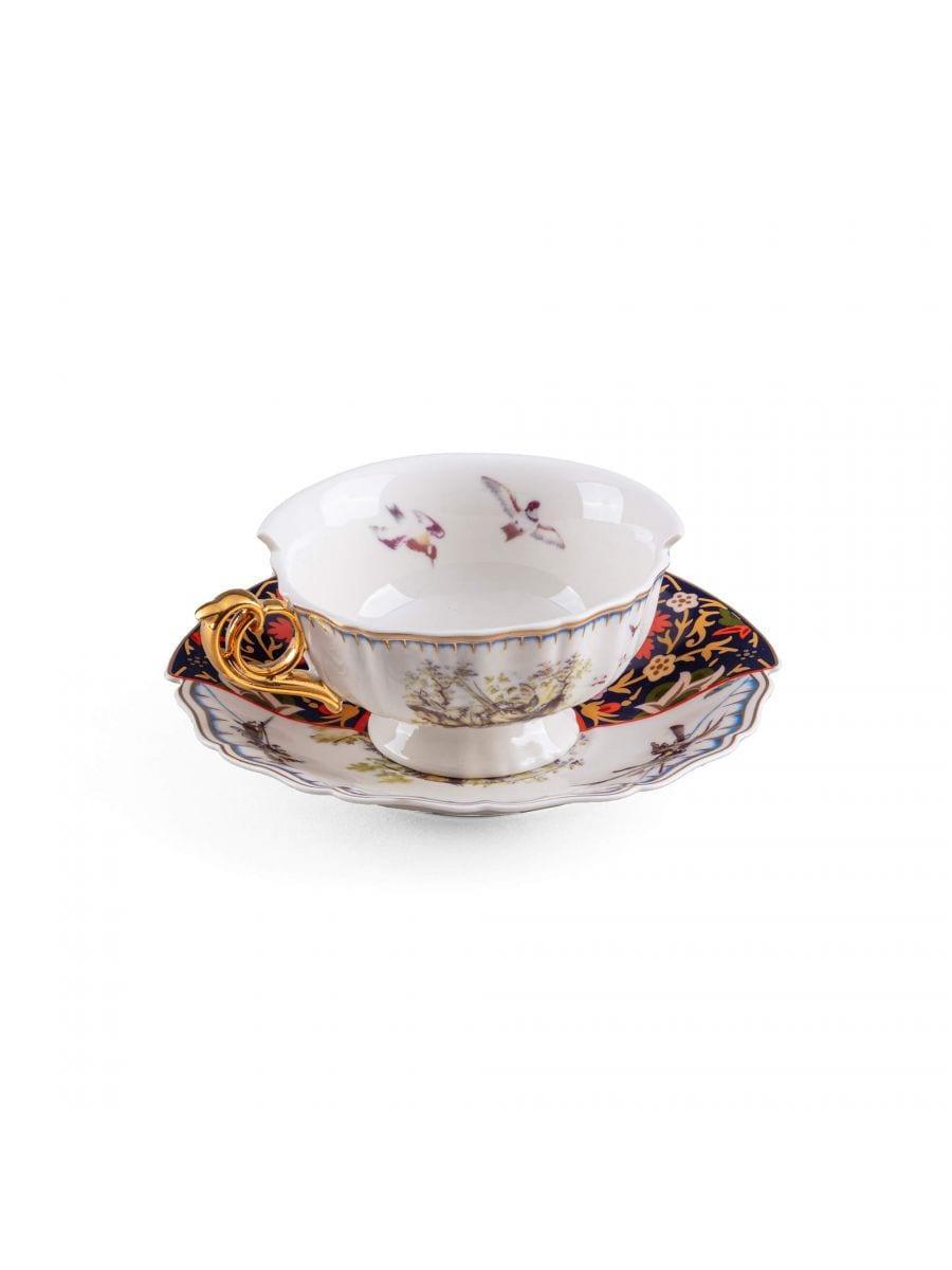 Filiżanka ze spodkiem HYBRID KANNAUJ porcelanowy Seletti Eye on Design