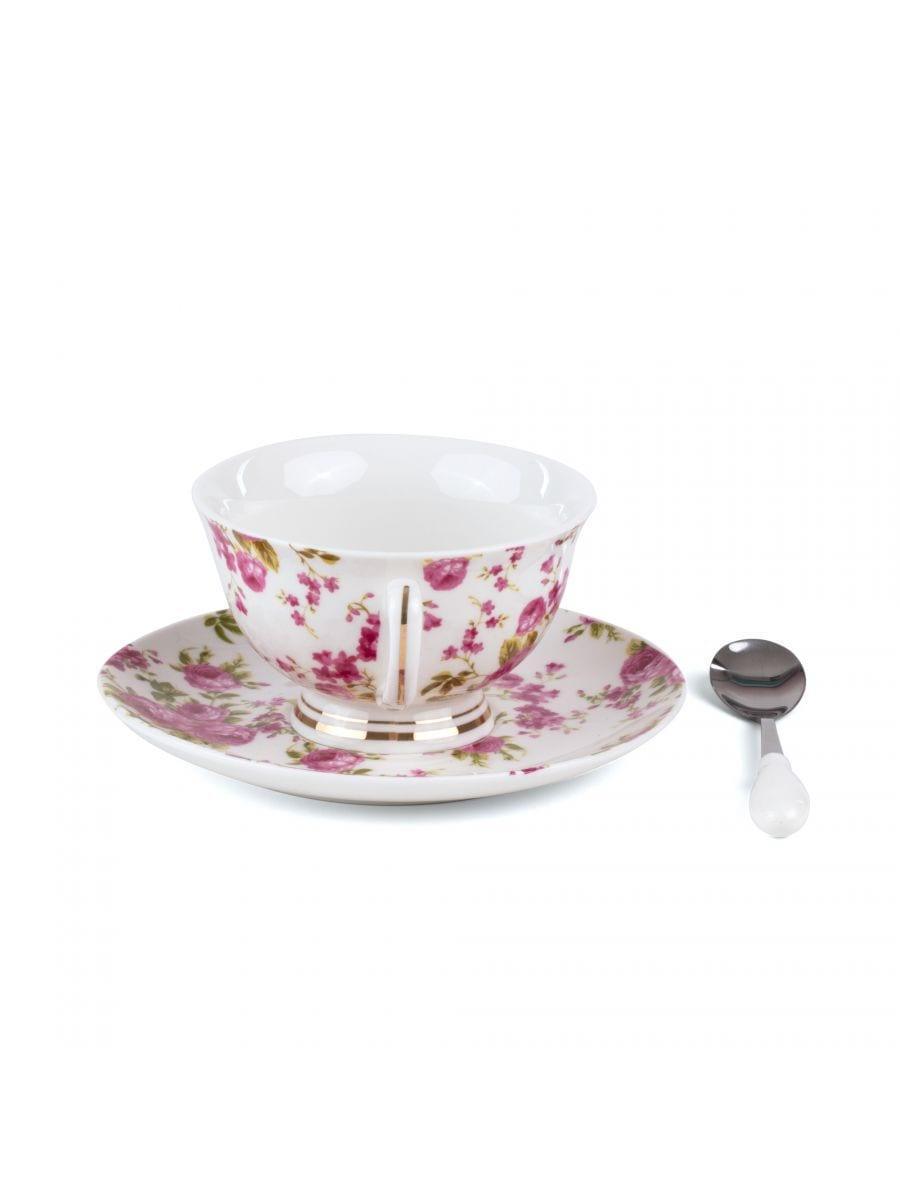 Filiżanka ze spodkiem i łyżeczką TARIN - FORTUNA porcelanowy Seletti Eye on Design
