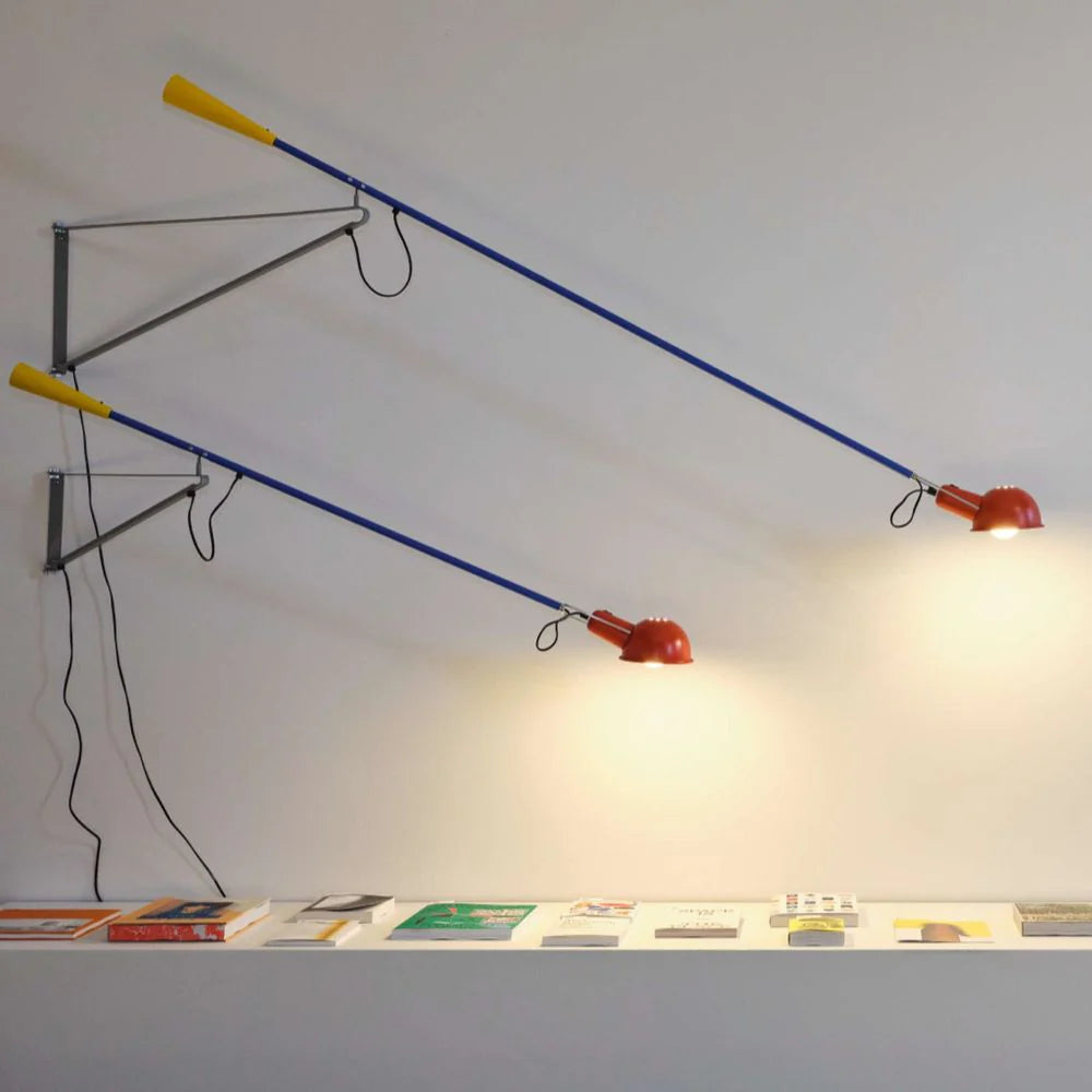 Wall lamp with arm 265 CHROMATICA red with blue and yellow