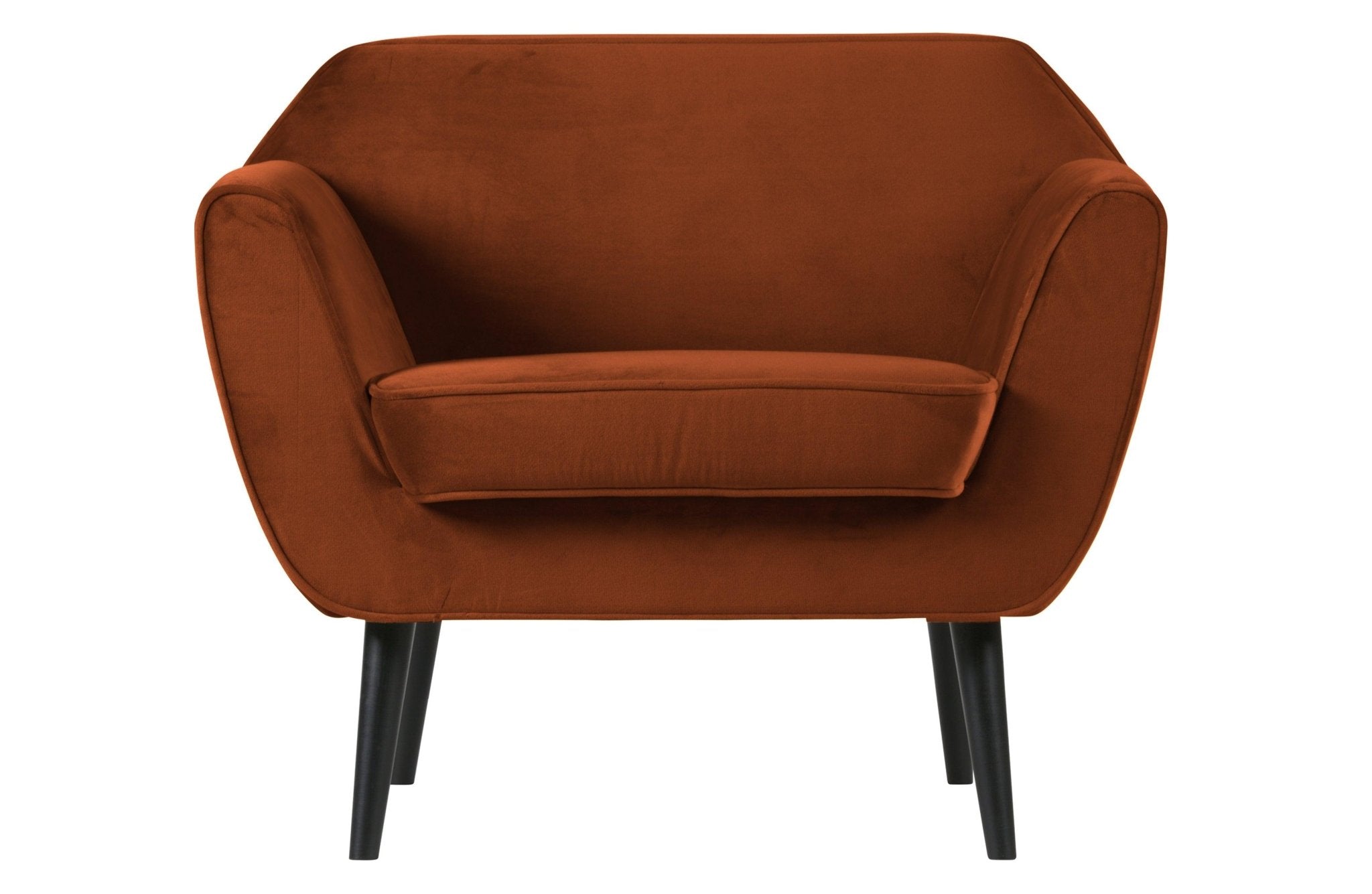 Fotel aksamitny ROCCO terracotta Woood Eye on Design