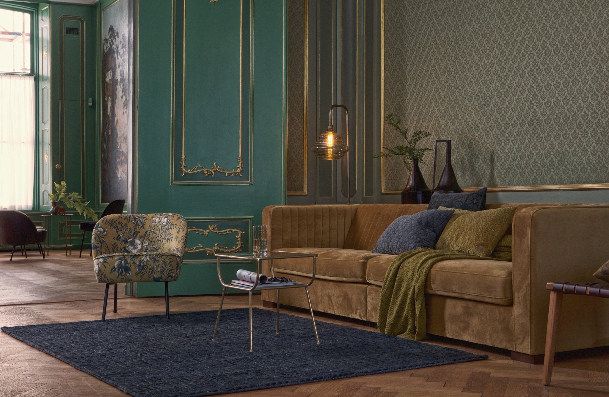 Fotel aksamitny VOGUE POPPY musztardowy Be Pure Eye on Design