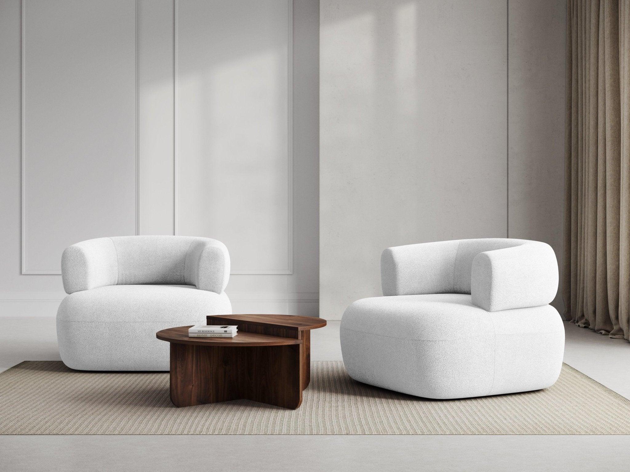 Fotel ALDRIN biały boucle Windsor & Co Eye on Design