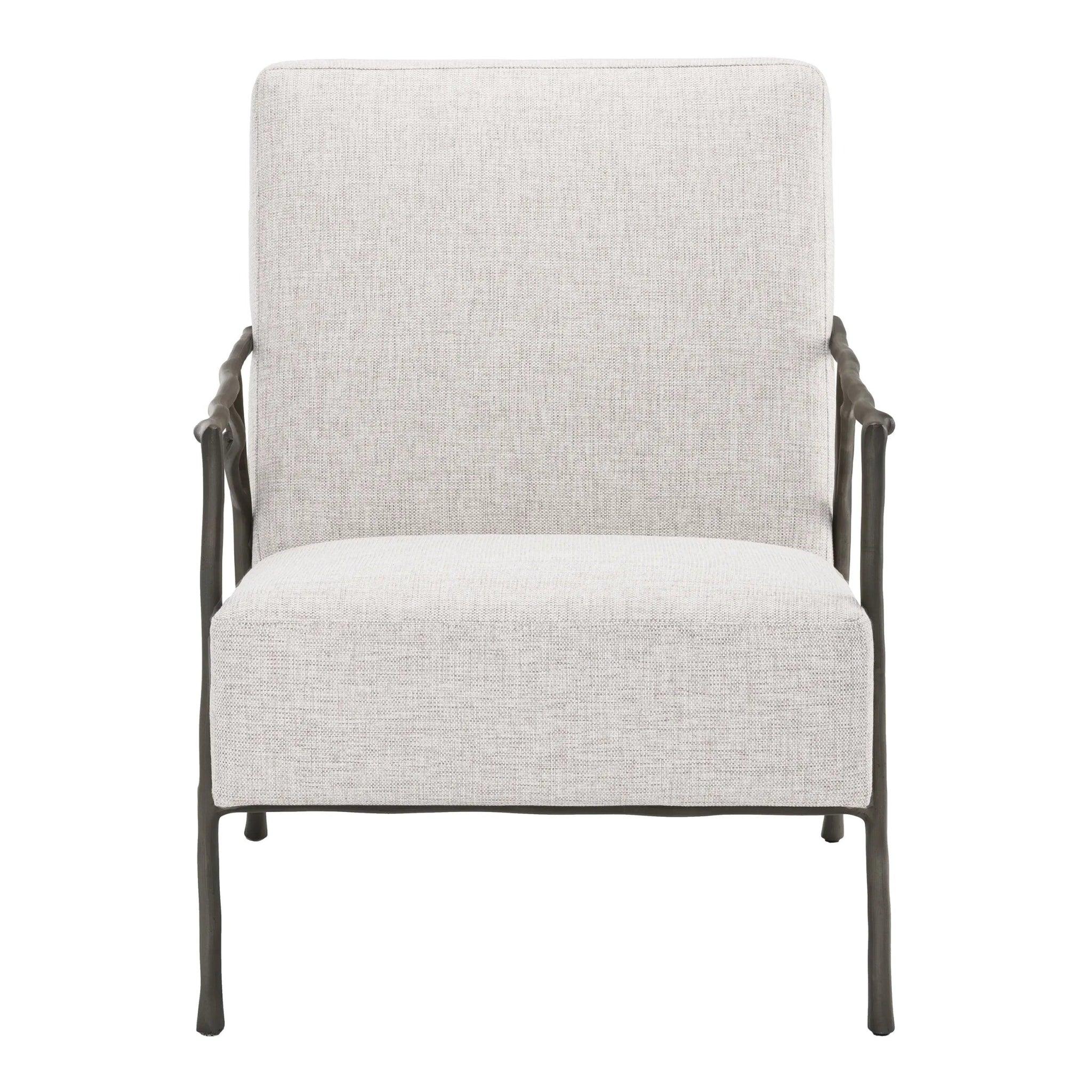 Fotel ANTICO biały z brązową podstawą Eichholtz Eye on Design