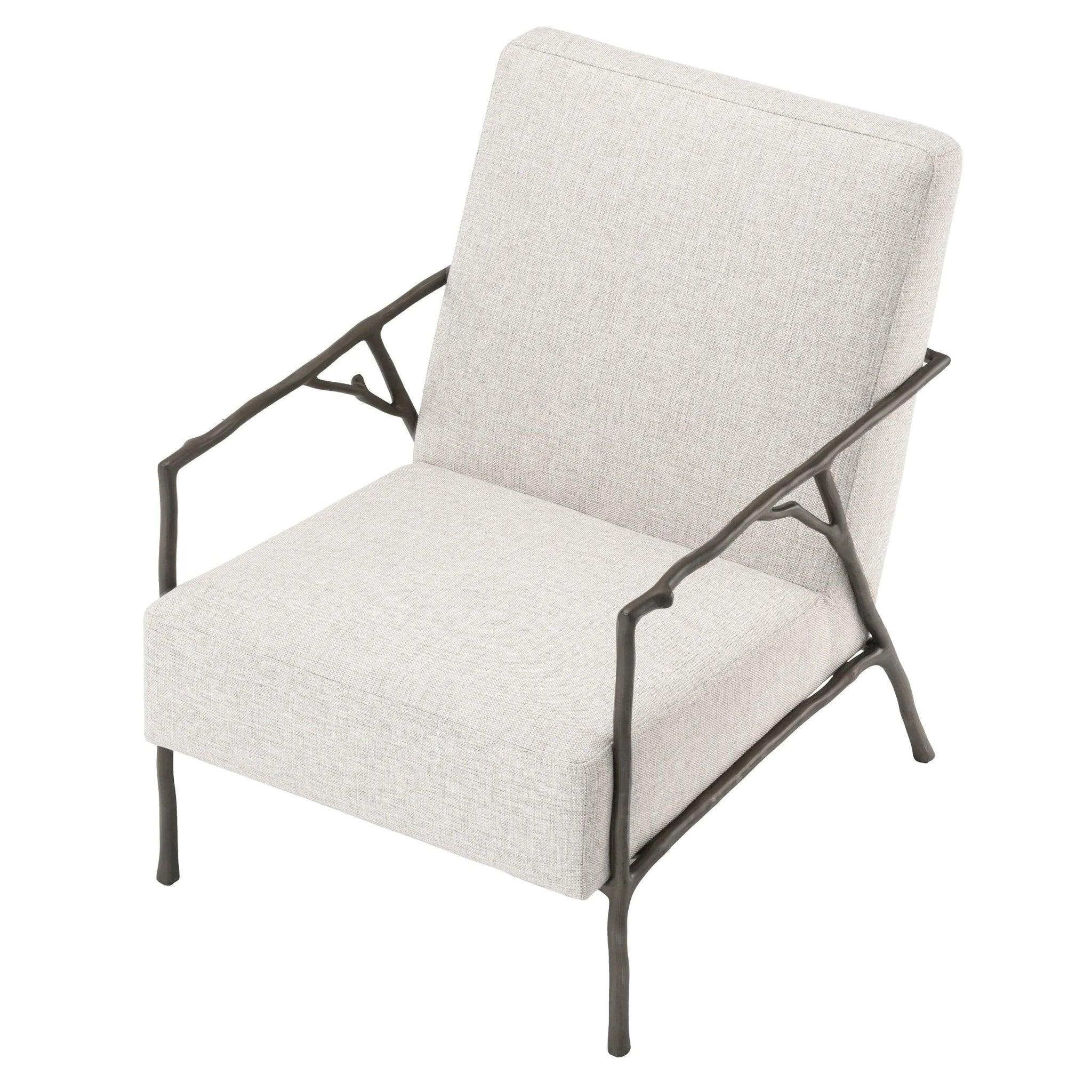 Fotel ANTICO biały z brązową podstawą Eichholtz Eye on Design