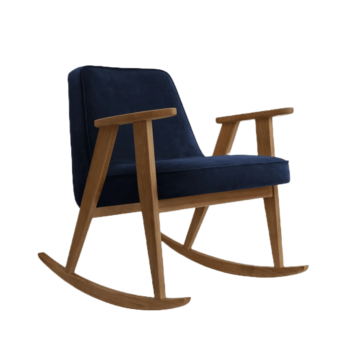 Fotel bujany 366 niebieski w tkaninie Velvet Indigo 366 concept Eye on Design