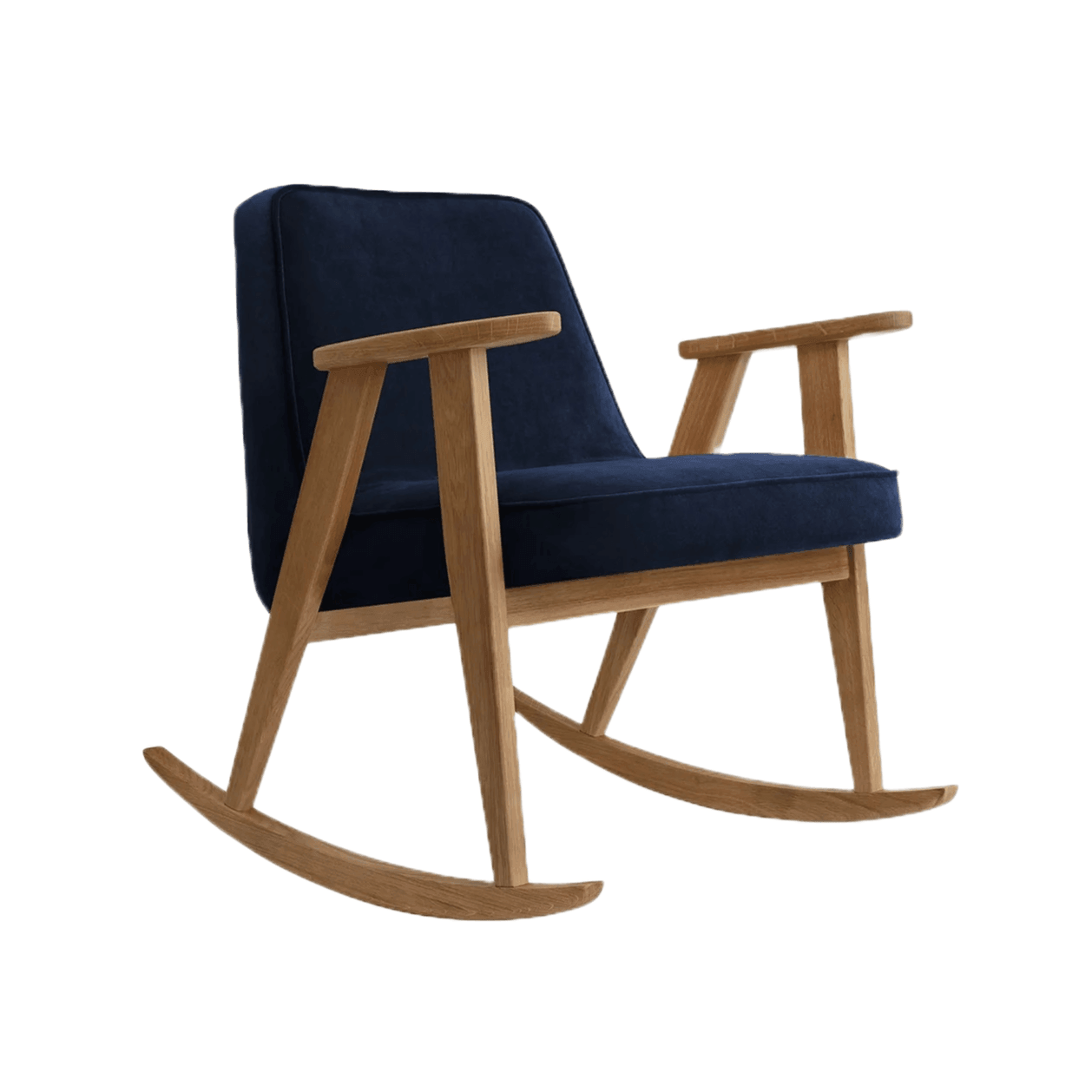 Fotel bujany 366 niebieski w tkaninie Velvet Indigo 366 concept Eye on Design