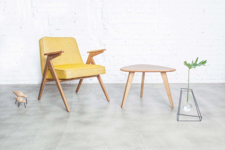 Fotel BUNNY żółty w tkaninie Marble Mustard 366 concept Eye on Design