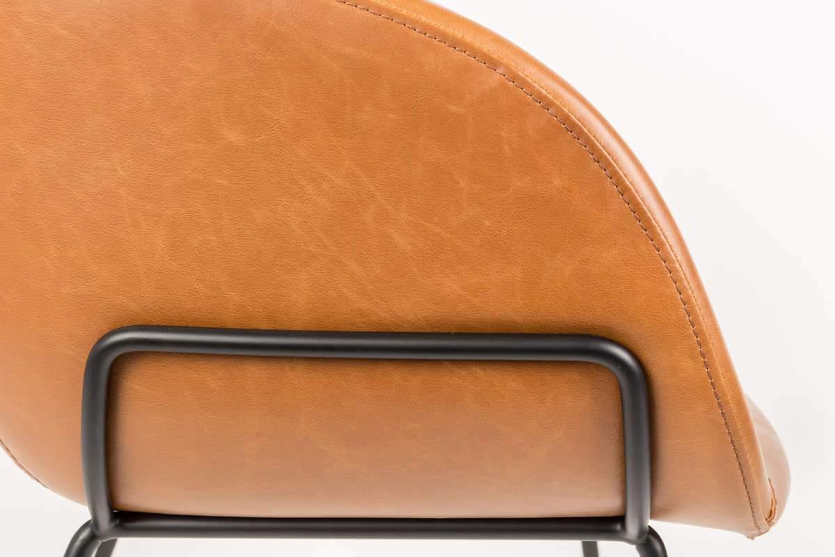 Fotel FESTON ekoskóra brązowy Zuiver Eye on Design