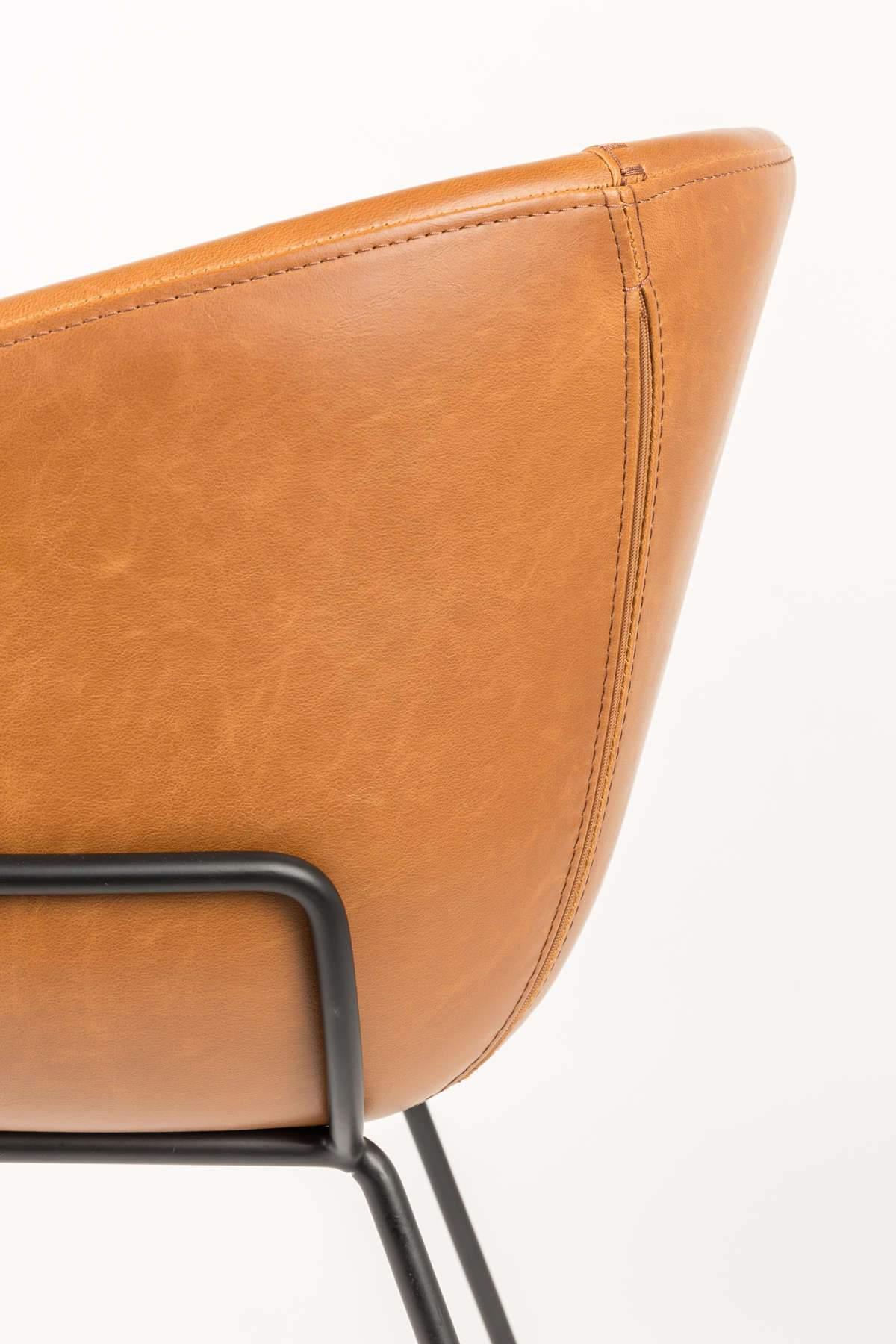 Fotel FESTON ekoskóra brązowy Zuiver Eye on Design