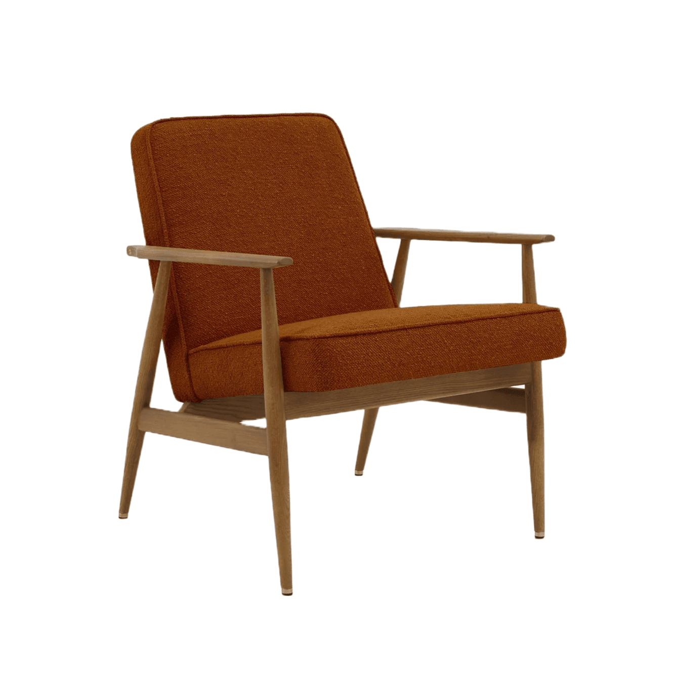 Fotel FOX czerwony w tkaninie Boucle Sierra 366 concept Eye on Design