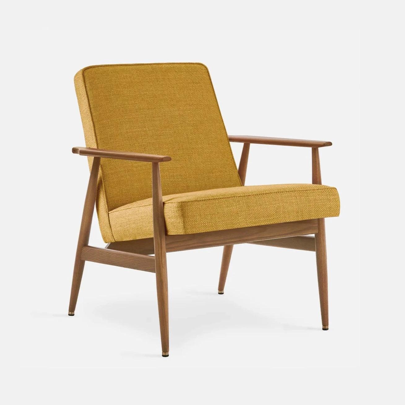 Fotel FOX żółty w tkaninie Coco Mustard 366 concept Eye on Design