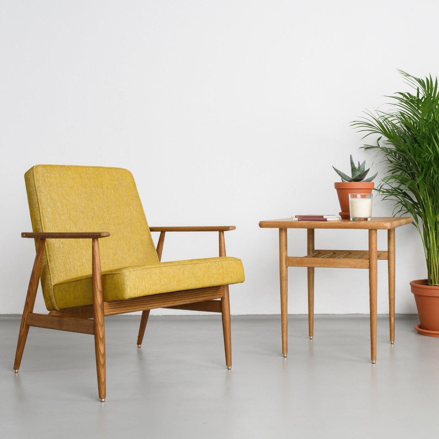 Fotel FOX żółty w tkaninie Coco Mustard 366 concept Eye on Design