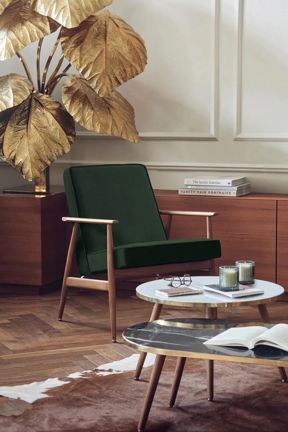 Fotel FOX żółty w tkaninie Coco Mustard 366 concept Eye on Design