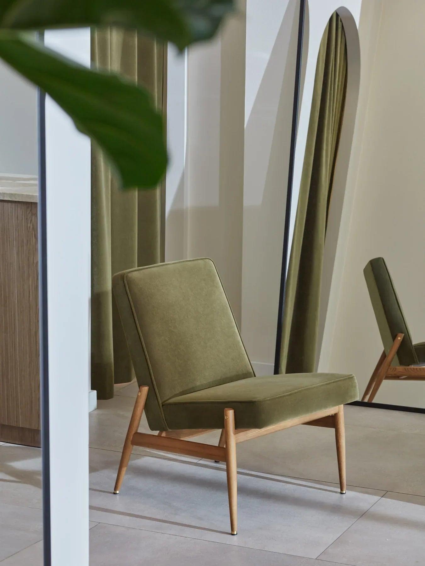 Fotel klubowy FOX żółty w tkaninie Boucle Mustard 366 concept Eye on Design
