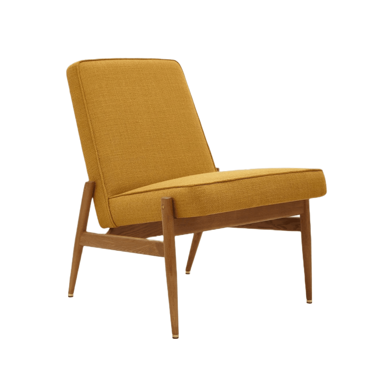 Fotel klubowy FOX żółty w tkaninie Coco Mustard 366 concept Eye on Design