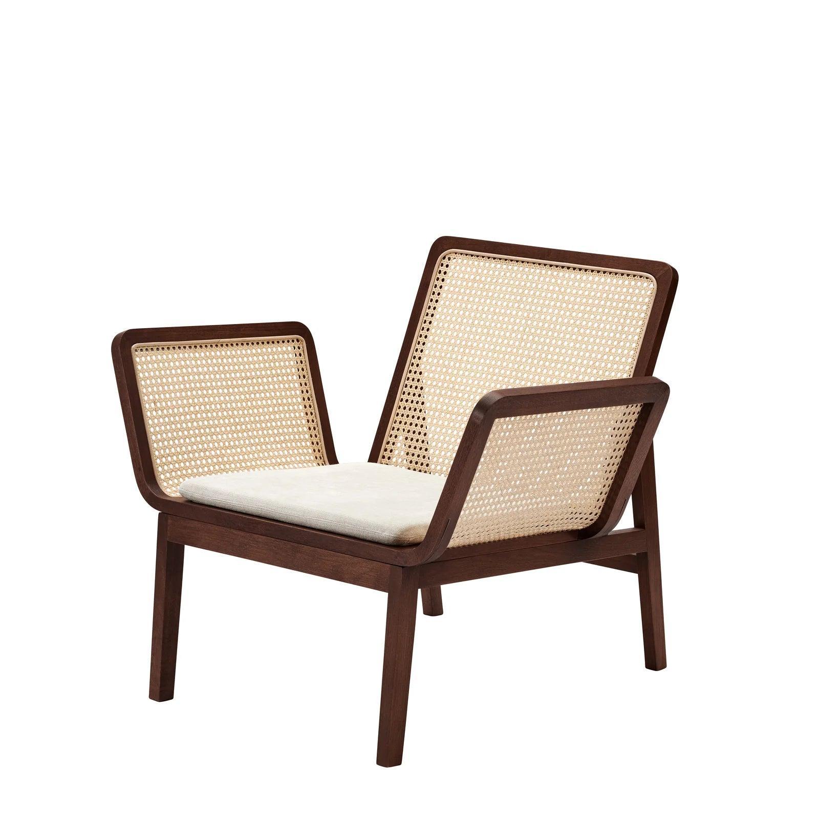 Fotel LE ROI ciemny dębowy z rattanem NORR11 Eye on Design
