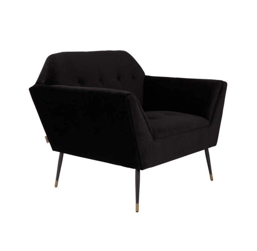 Fotel lounge KATE czarny Dutchbone Eye on Design
