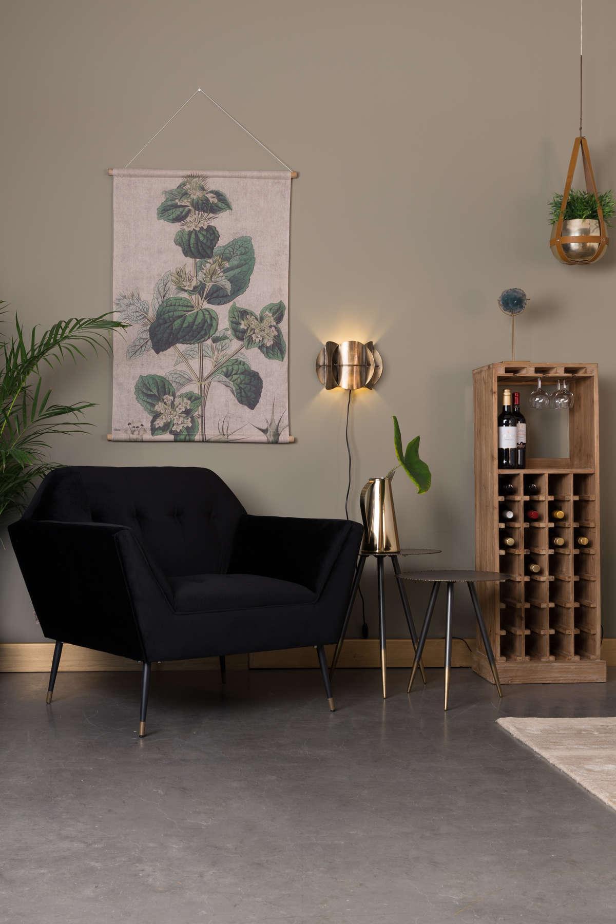 Fotel lounge KATE czarny Dutchbone Eye on Design