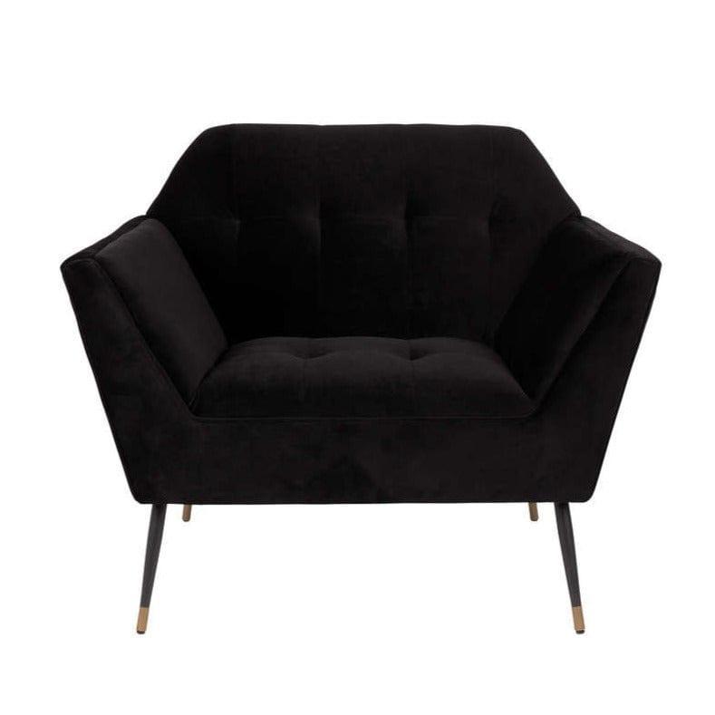Fotel lounge KATE czarny Dutchbone Eye on Design