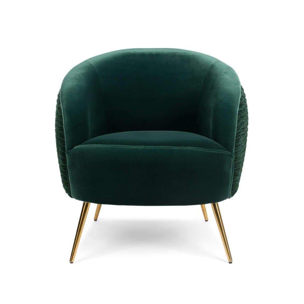 Fotel lounge SO CURVEY ciemnozielony Bold Monkey Eye on Design