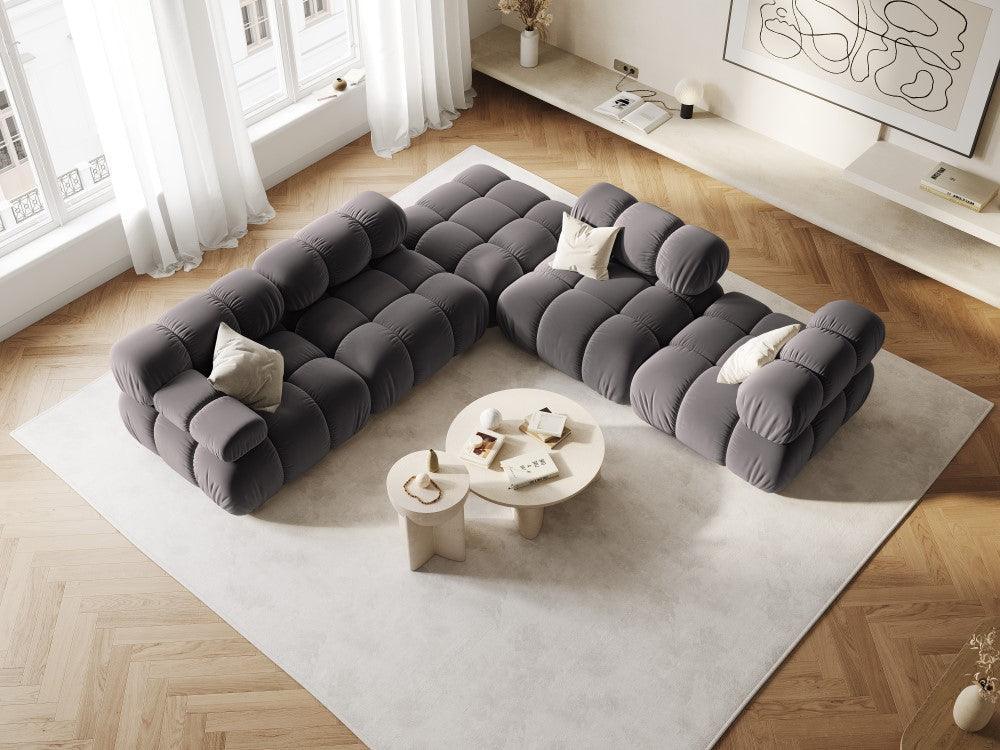 Fotel / moduł aksamitny TROPEA ciemnoszary Milo Casa Eye on Design