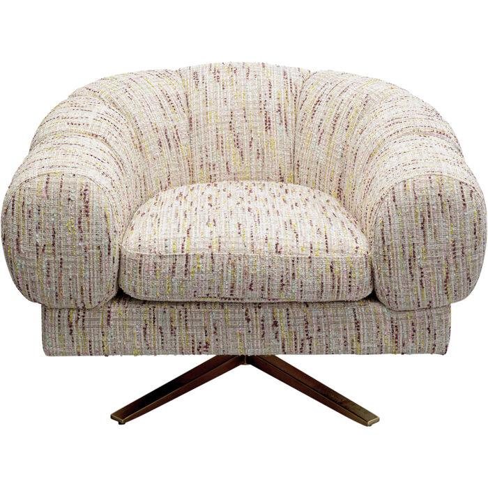 Fotel obrotowy JANNO beżowy bouclé - Eye on Design