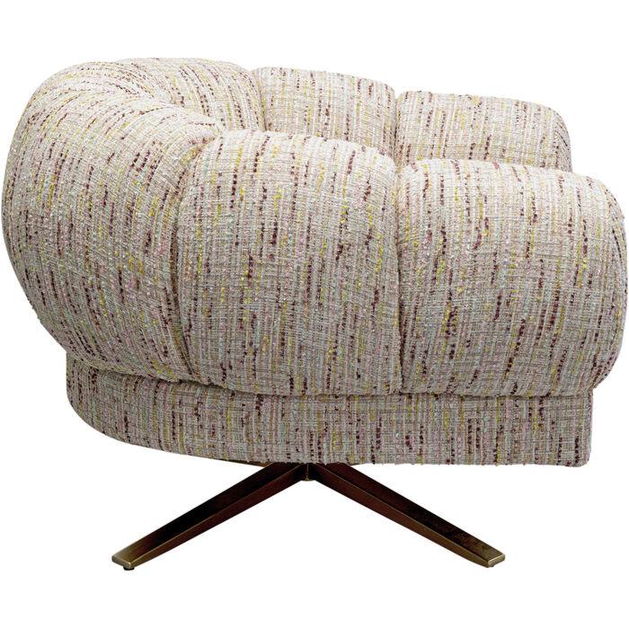 Fotel obrotowy JANNO beżowy bouclé - Eye on Design