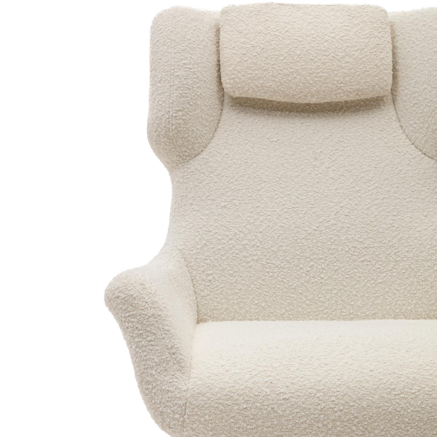 Fotel obrotowy ZALINA biały baranek La Forma Eye on Design