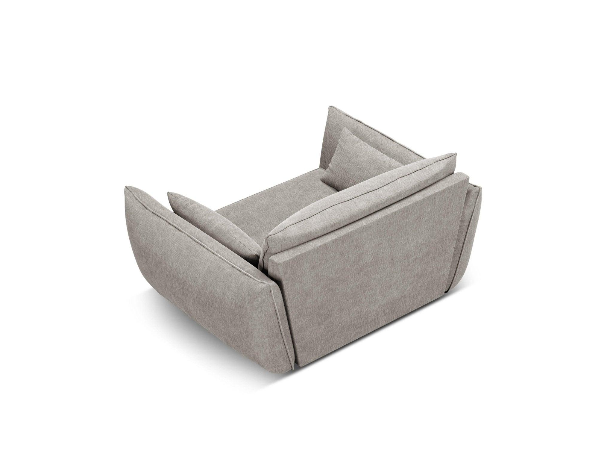Fotel w tkaninie szenilowej VANDA jasnoszary Mazzini Sofas Eye on Design